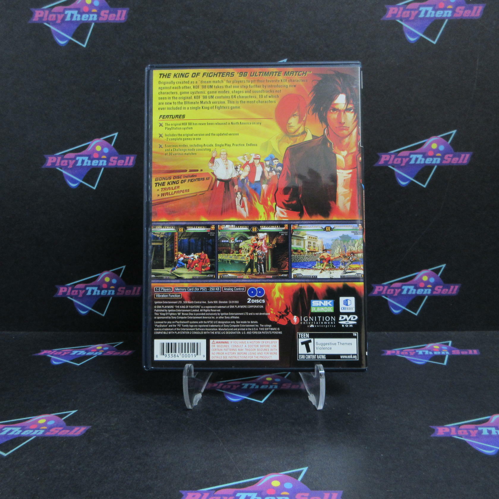 King of Fighters 98 Ultimate Match PS2 + Bonus Disc / Poster CIB - Excellent