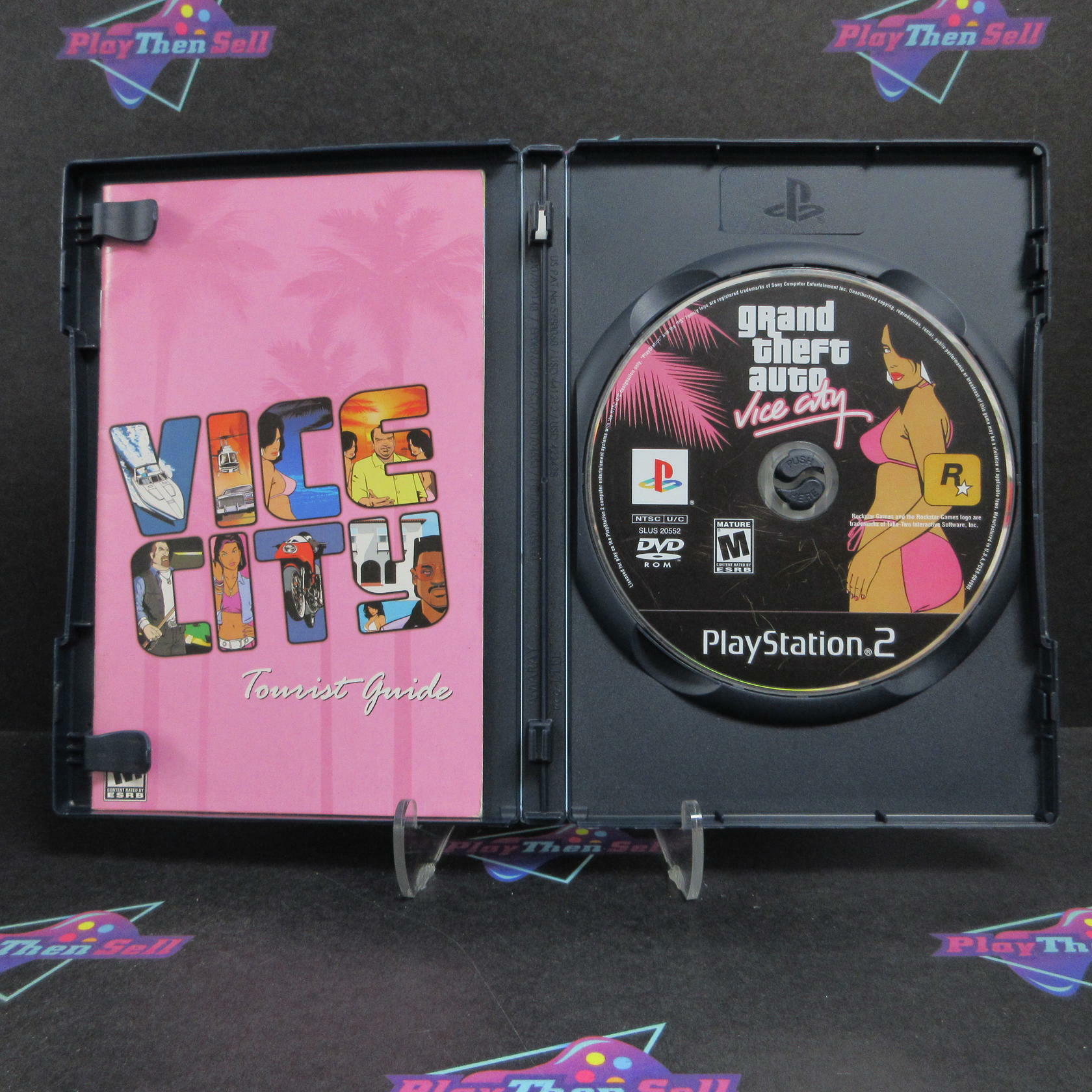 Grand Theft Auto Vice City PS2 PlayStation 2 DD + Map Complete CIB - Very Good
