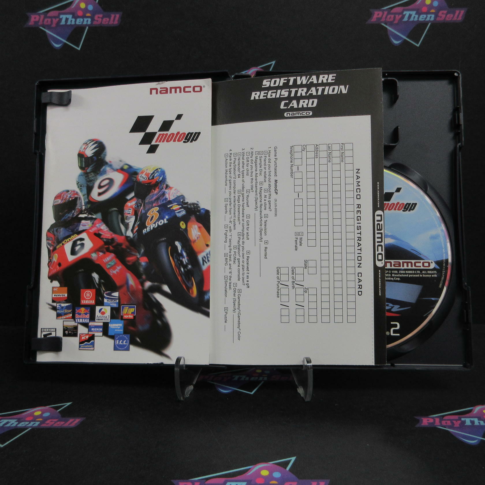 MotoGP PS2 PlayStation 2 AD + Reg Card Complete CIB - Very Good