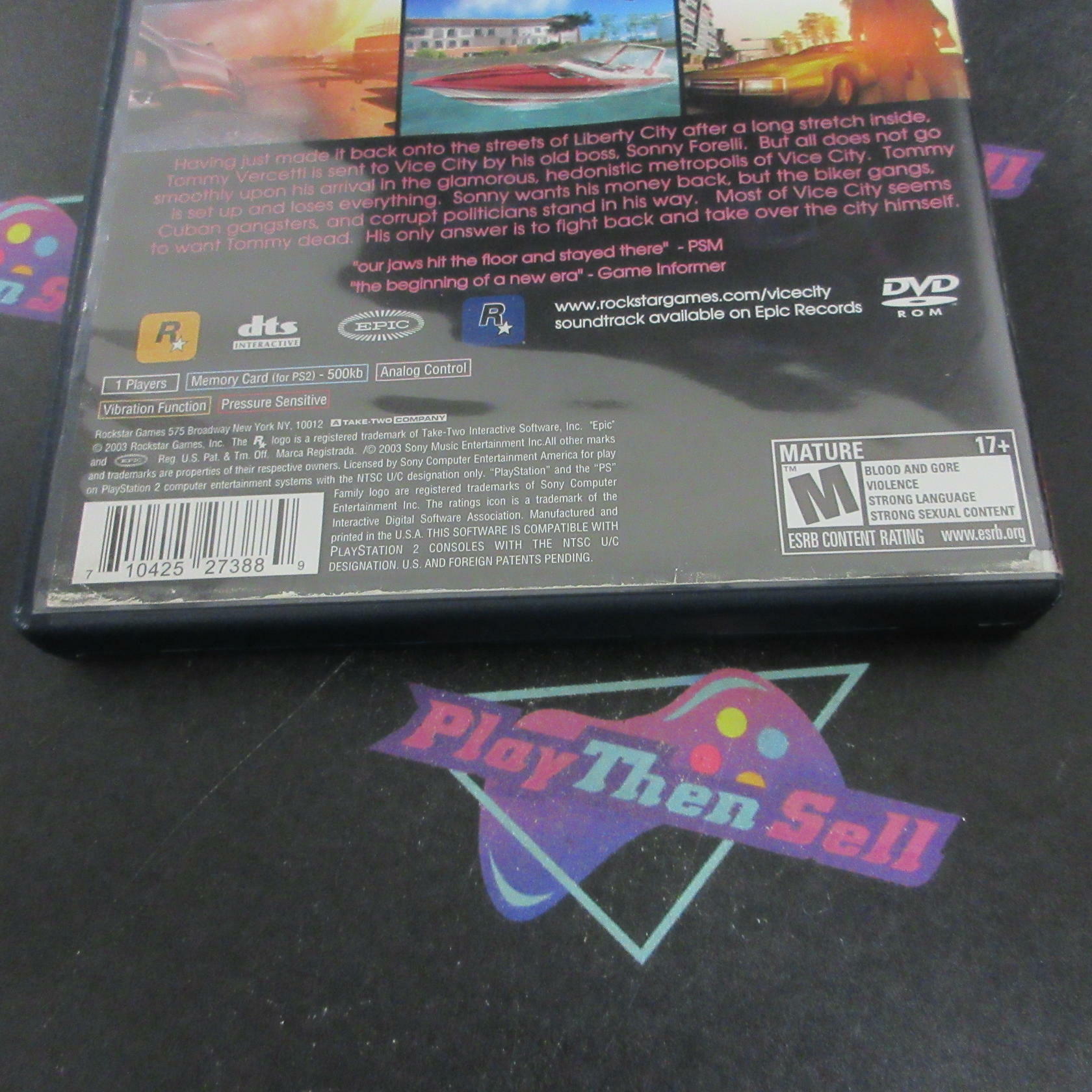 Grand Theft Auto Vice City PS2 PlayStation 2 GH Complete - Very Good