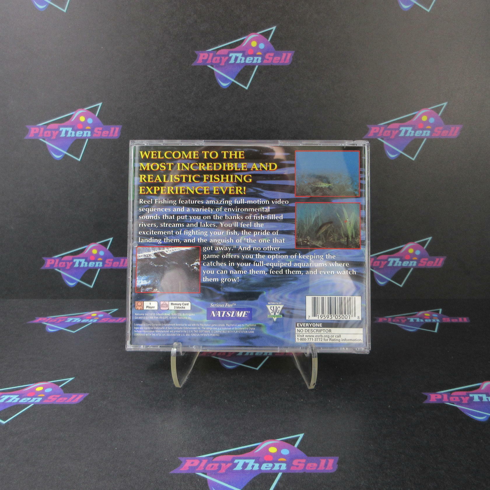 Reel Fishing PS1 PlayStation 1 GH + Reg Card Complete - Refurbished