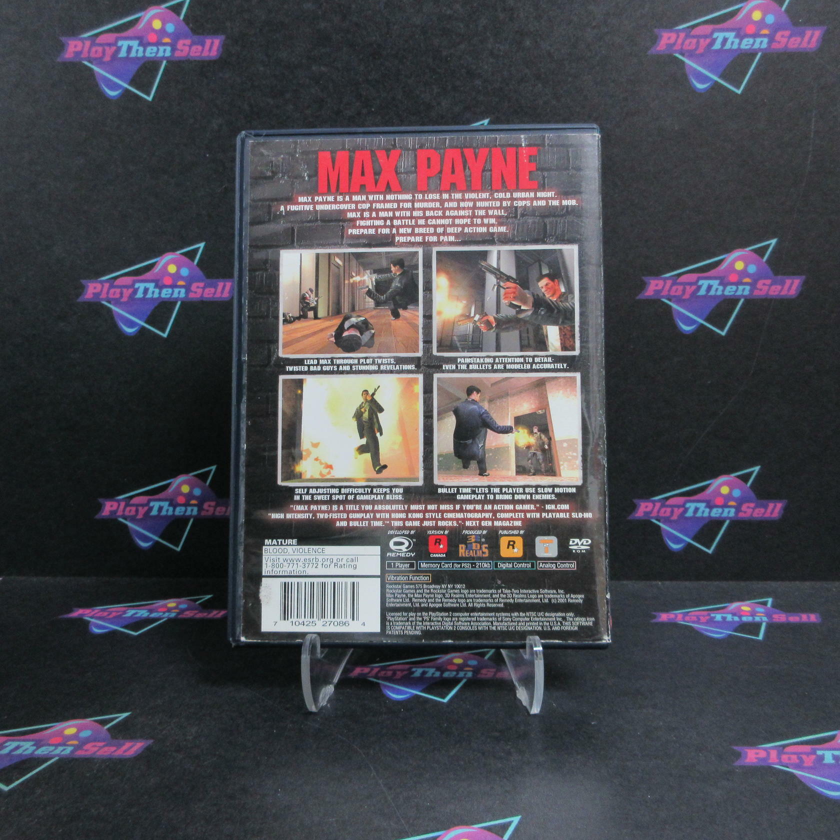Max Payne PS2 PlayStation 2 Complete - Very Good