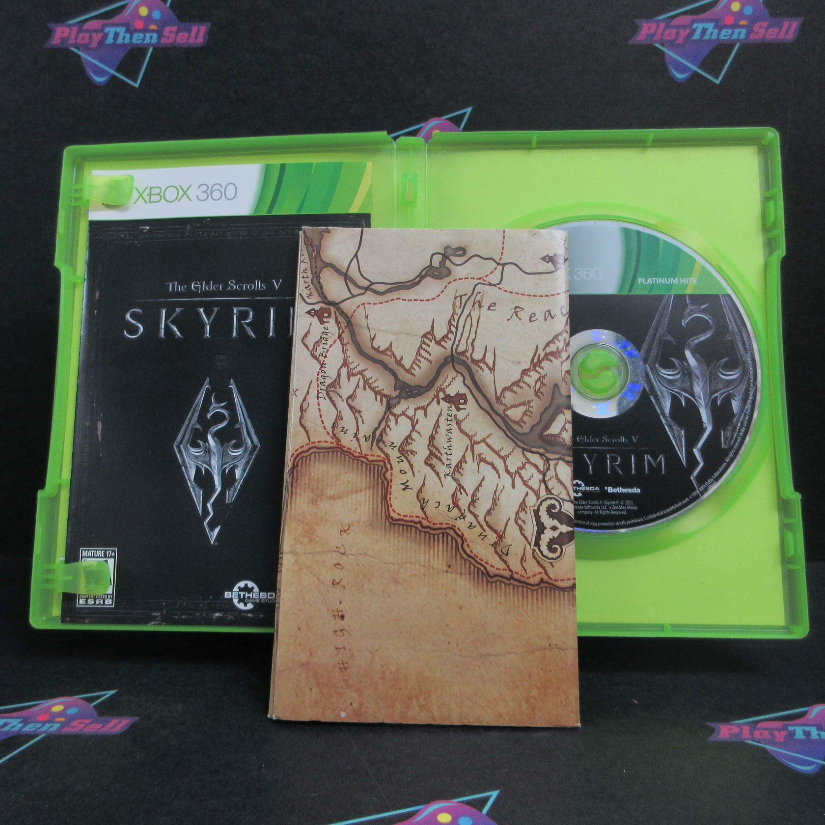 The Elder Scrolls V Skyrim Xbox 360 PH + Map Complete - Excellent