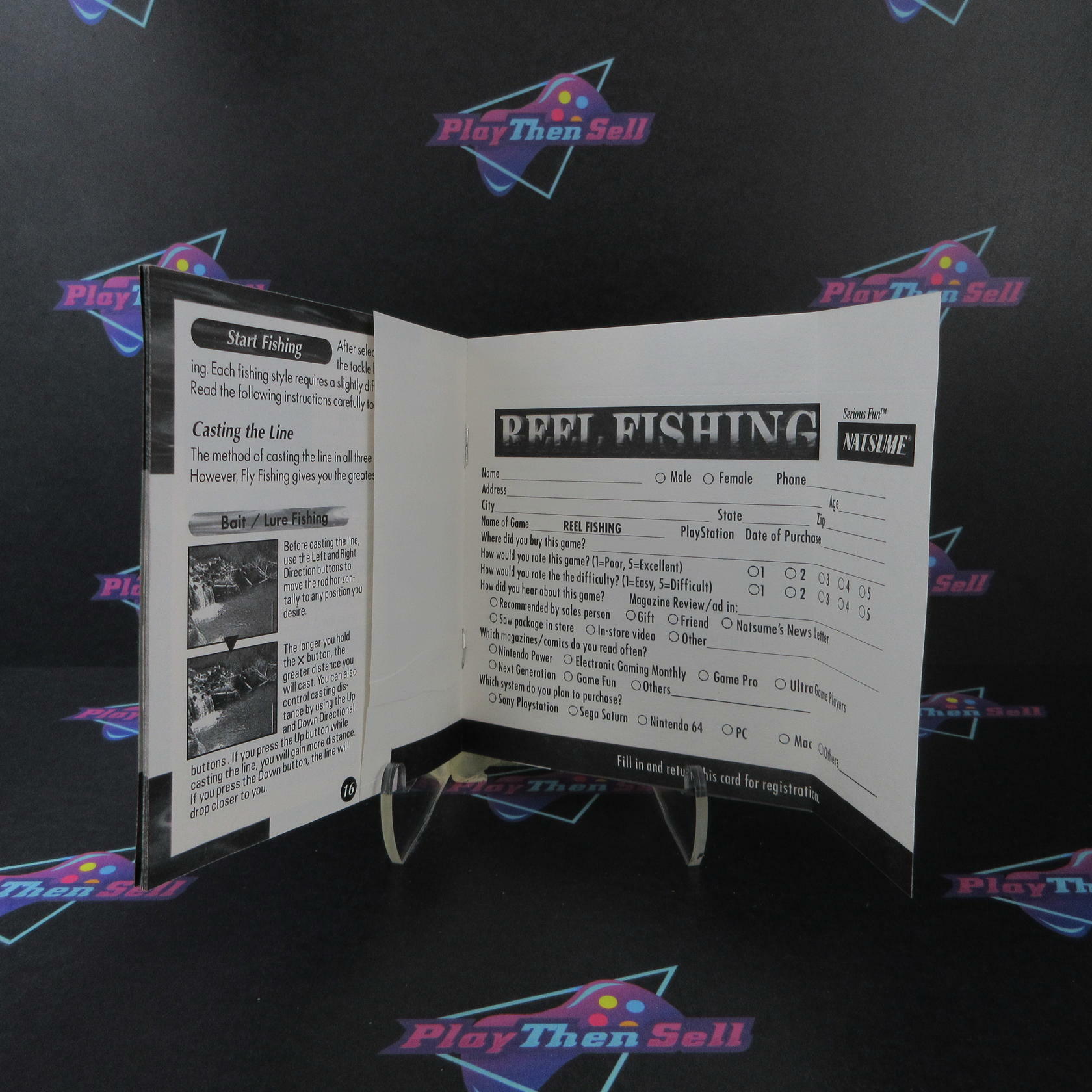 Reel Fishing PS1 PlayStation 1 GH + Reg Card Complete - Excellent