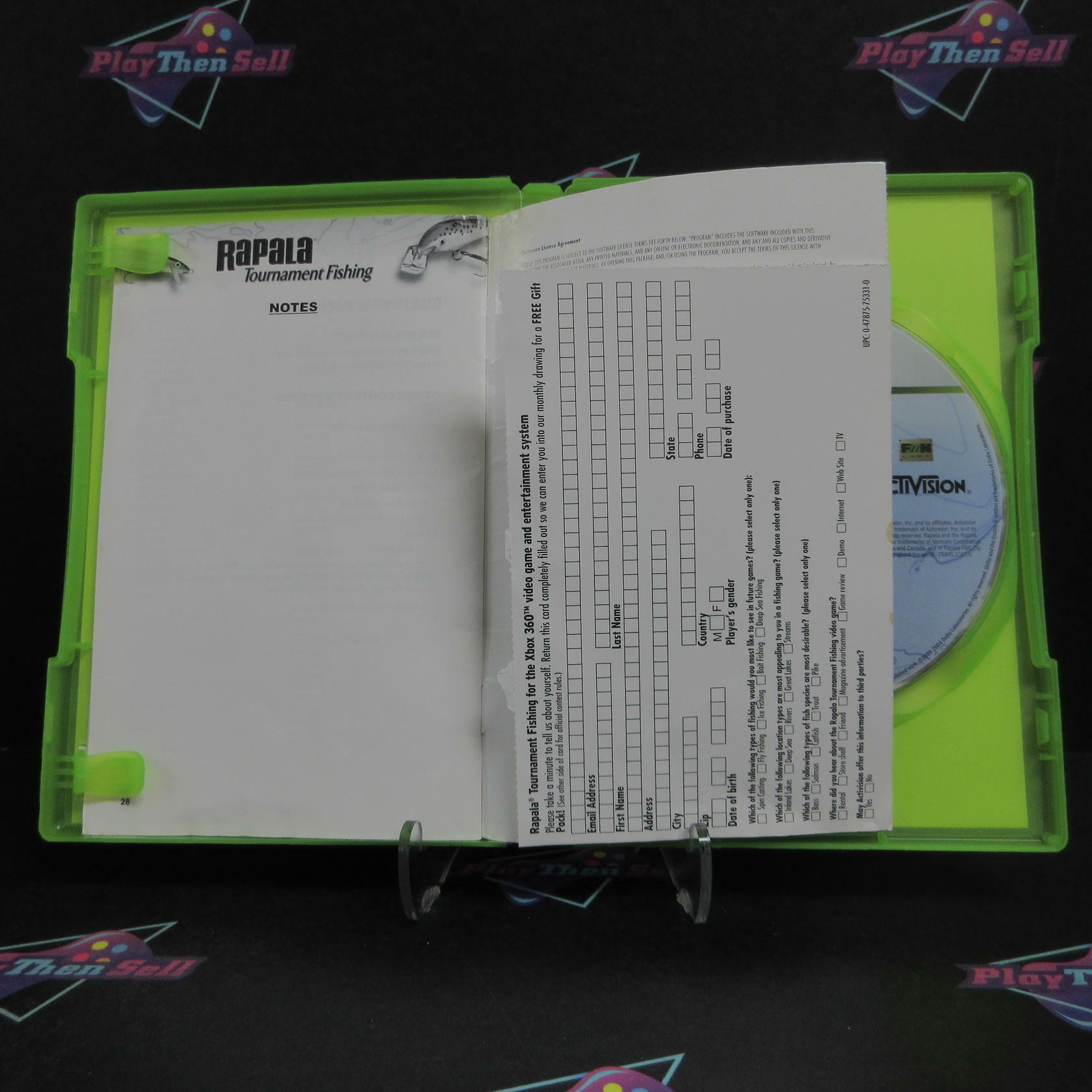 Rapala Tournament Fishing Xbox 360 + Reg Card Complete - Very Good