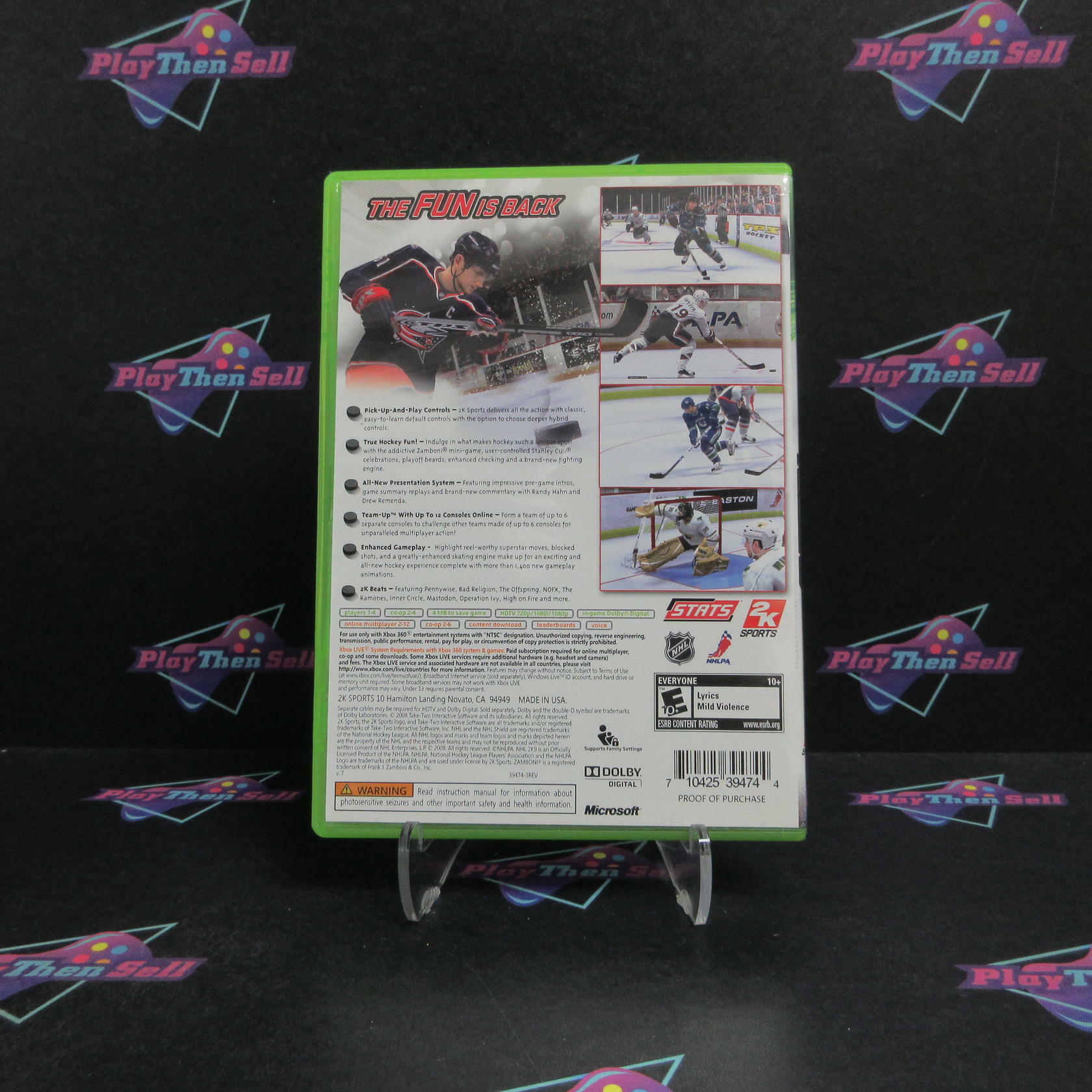 NHL 2K9 Xbox 360 Complete - Very Good