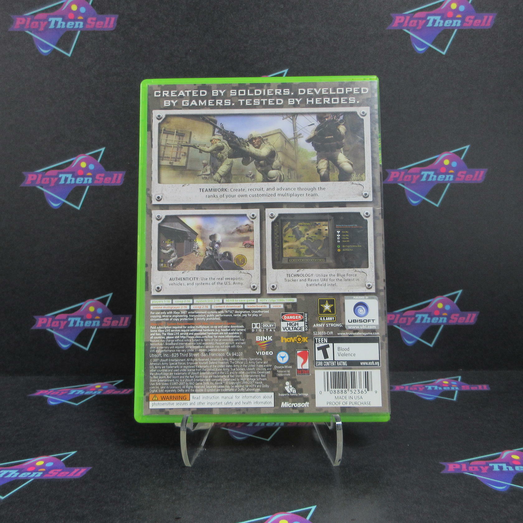 America's Army True Soldiers Xbox 360 Complete - Excellent