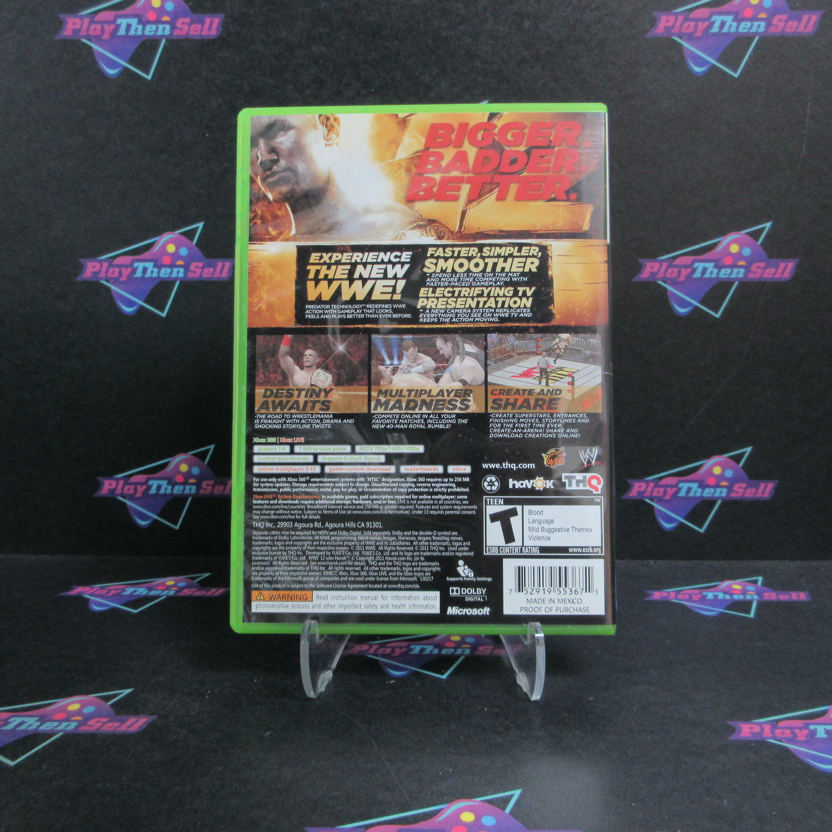 WWE 12 Xbox 360 Complete - Excellent