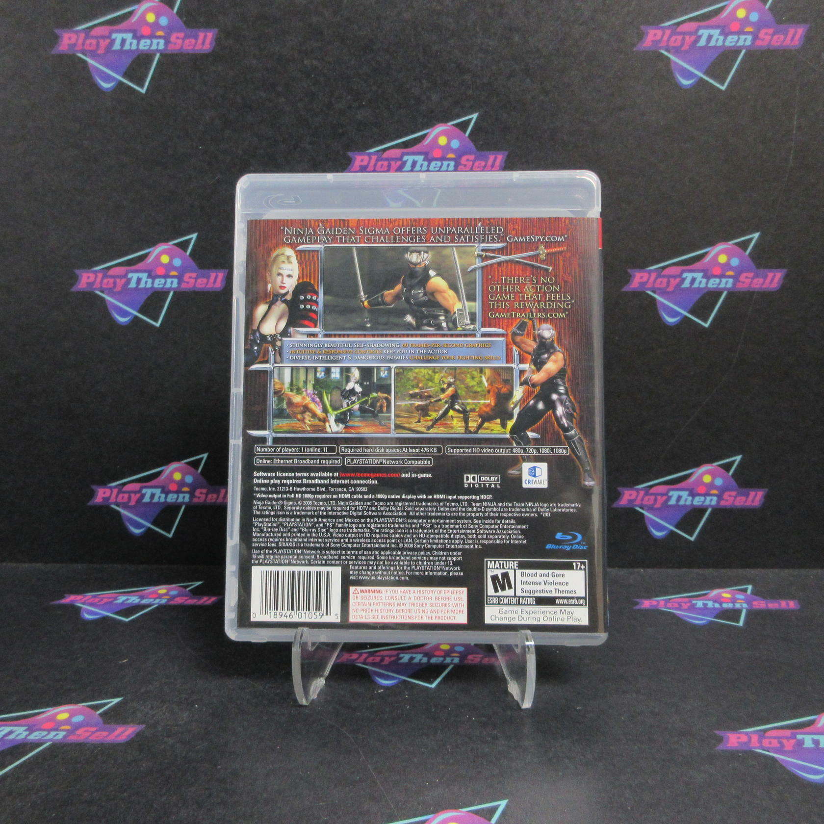 Ninja Gaiden Sigma PS3 PlayStation 3 GH + Reg Card Complete - Excellent