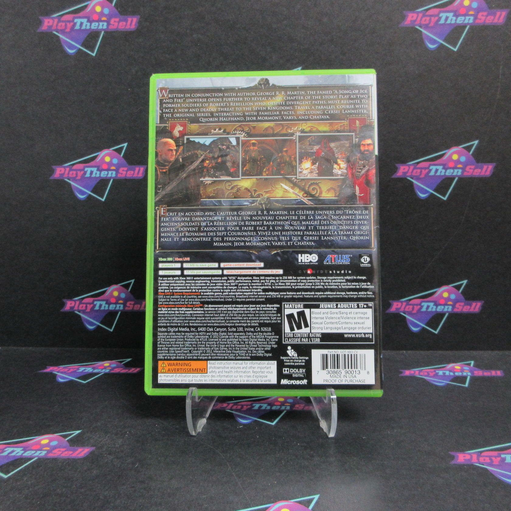 Game of Thrones Xbox 360 Complete - Excellent