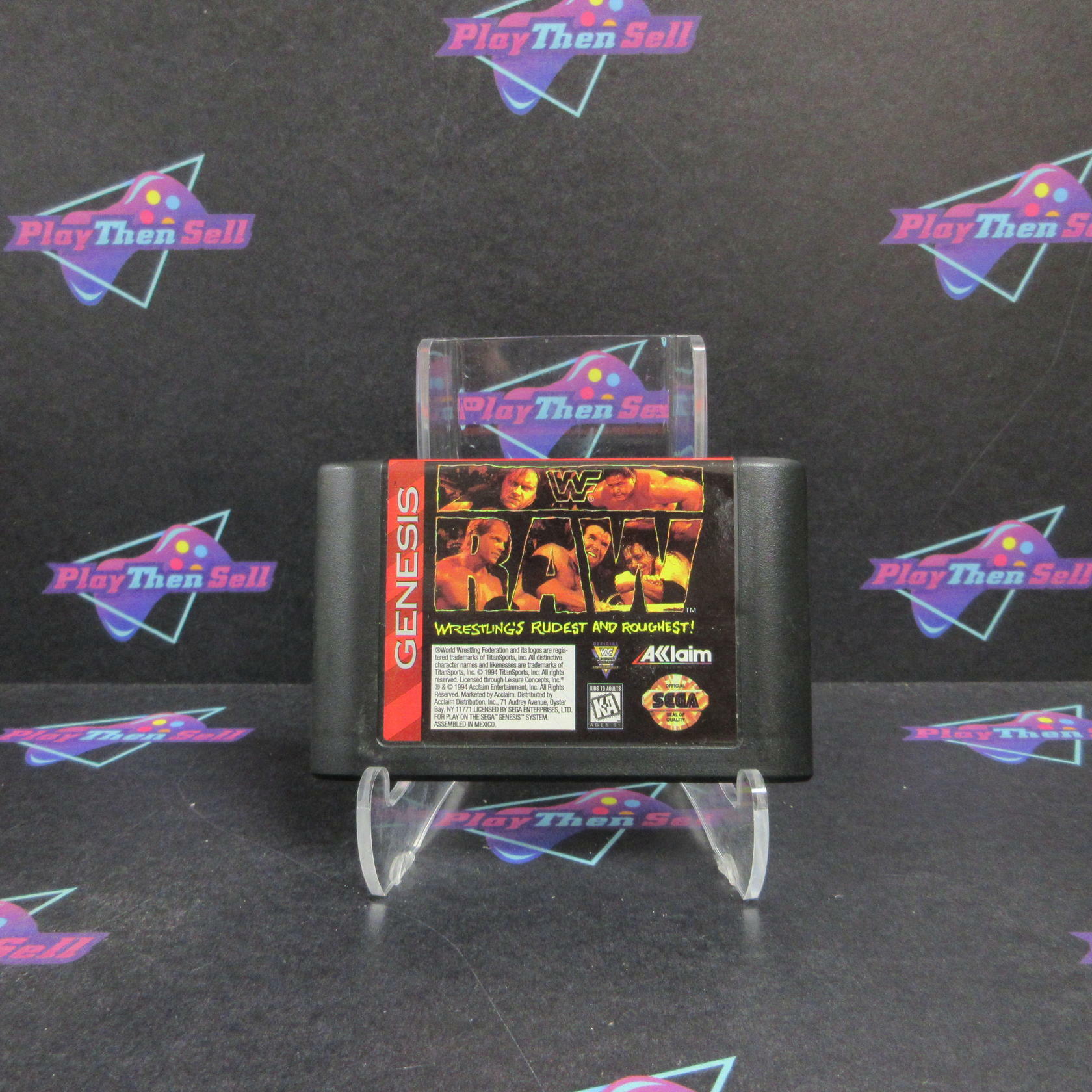 WWF Raw Sega Genesis - Very Good