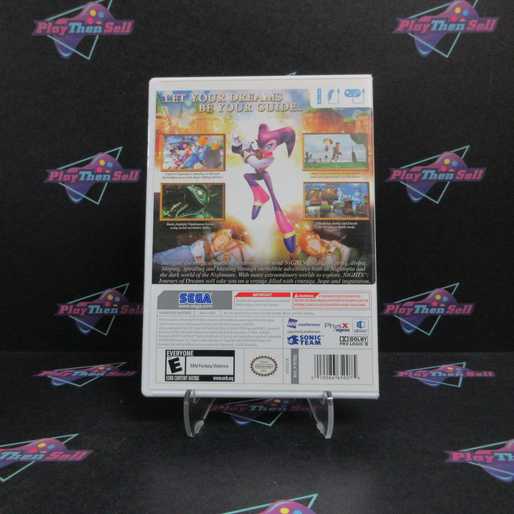 Nights Journey of Dreams Nintendo Wii Complete - Refurbished