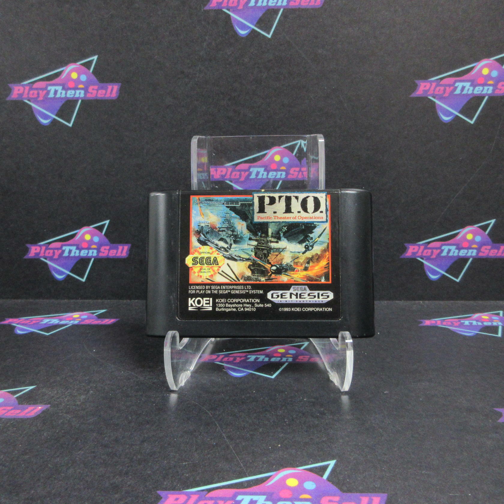 P.T.O. Pacific Theater of Operations Sega Genesis - Very Good