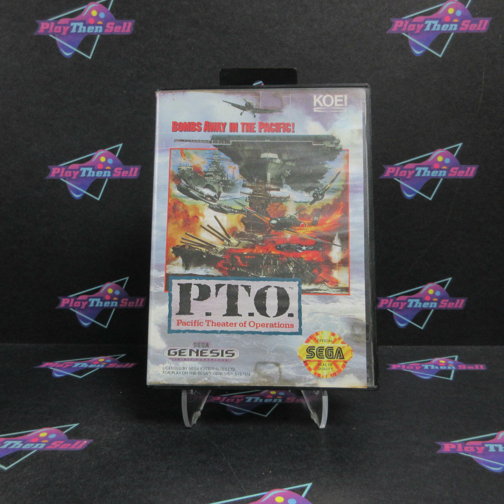 P.T.O. Pacific Theater of Operations Sega Genesis - Very Good