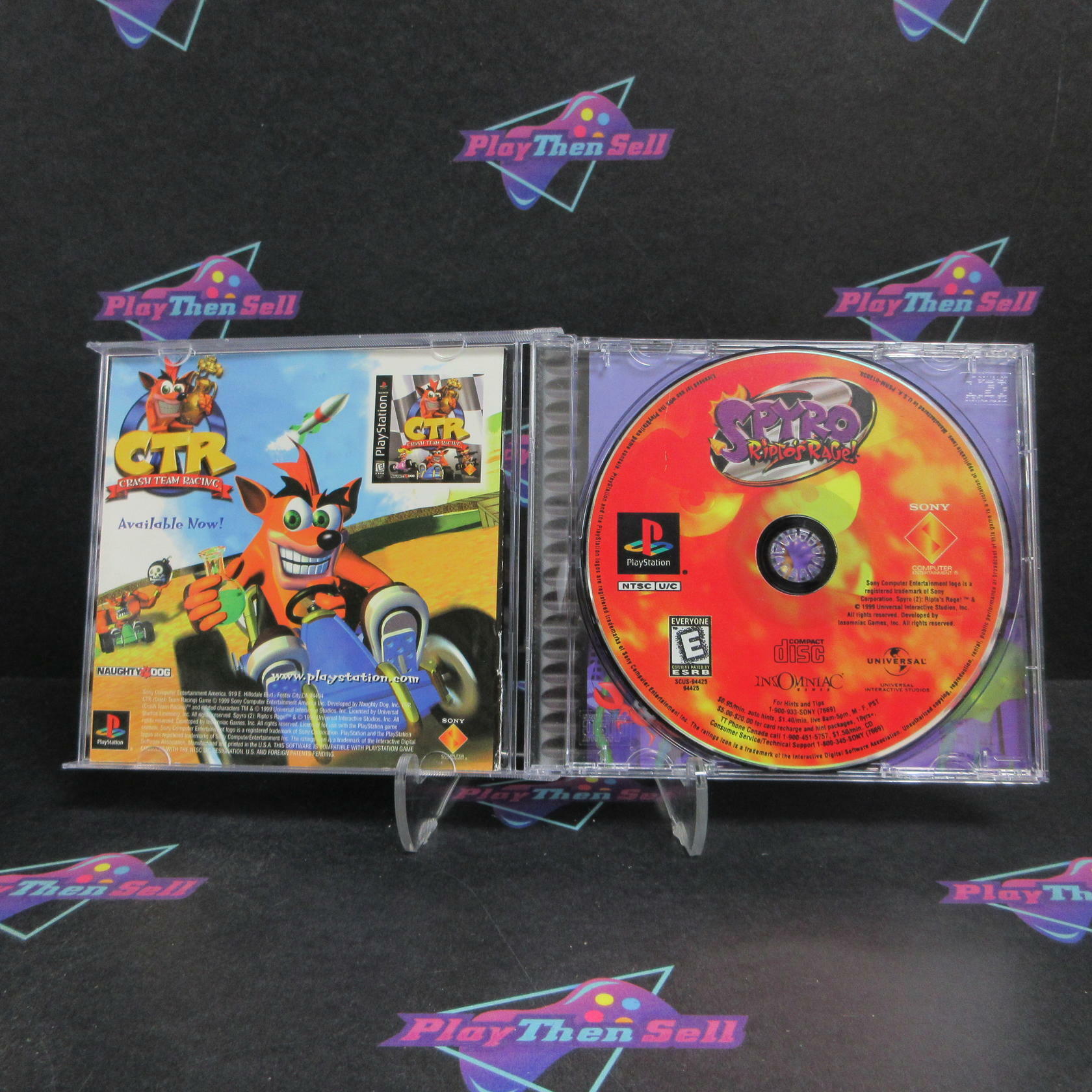 Spyro 2 Ripto's Rage Gold Foil PS1 PlayStation 1 Complete - Very Good