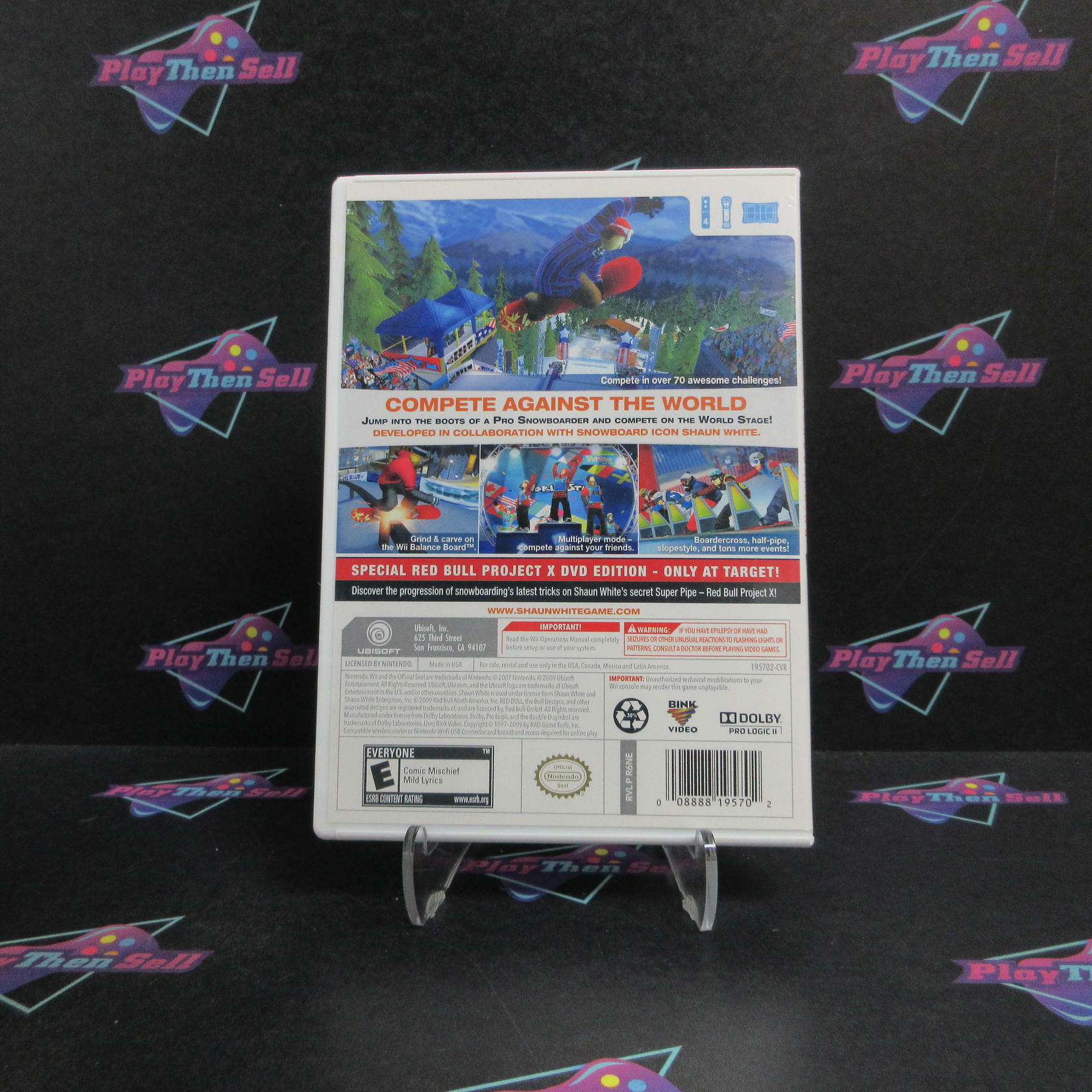 Shaun White Snowboarding World Stage Target Ed Nintendo Wii + DVD - Very Good