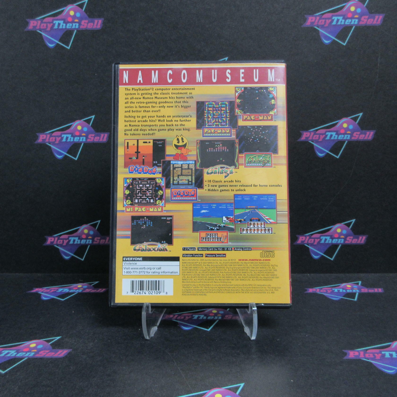 Namco Museum PS2 PlayStation 2 GH + Reg Card Complete - Very Good