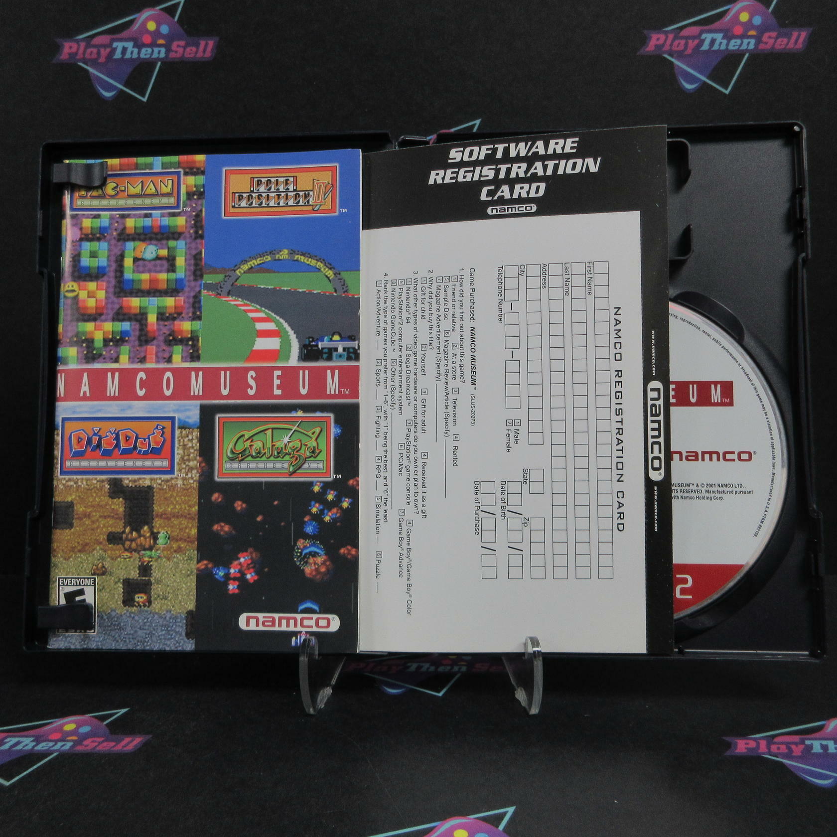 Namco Museum PS2 PlayStation 2 GH + Reg Card Complete - Very Good