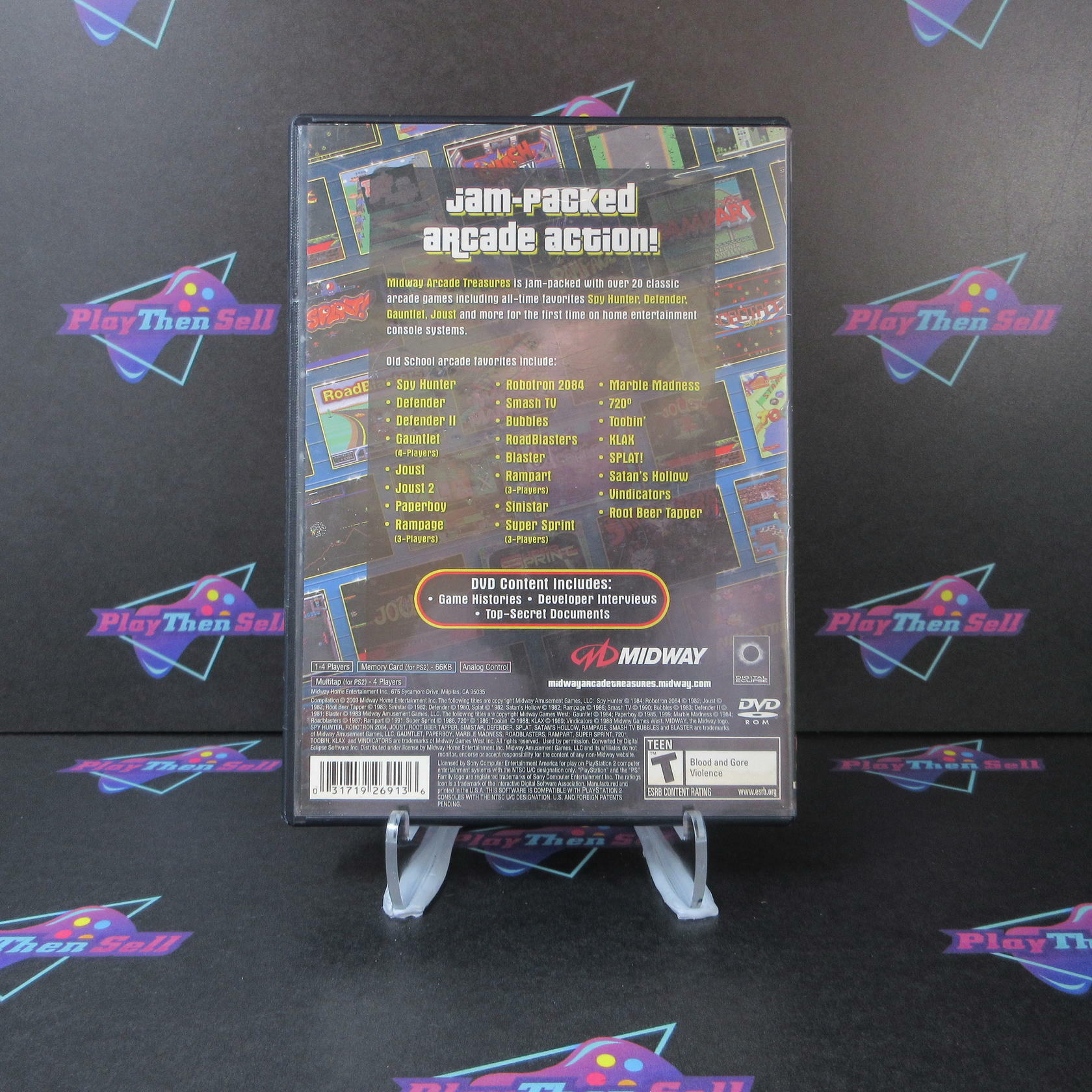 Midway Arcade Treasures PS2 PlayStation 2 + Reg Card Complete - Very Good