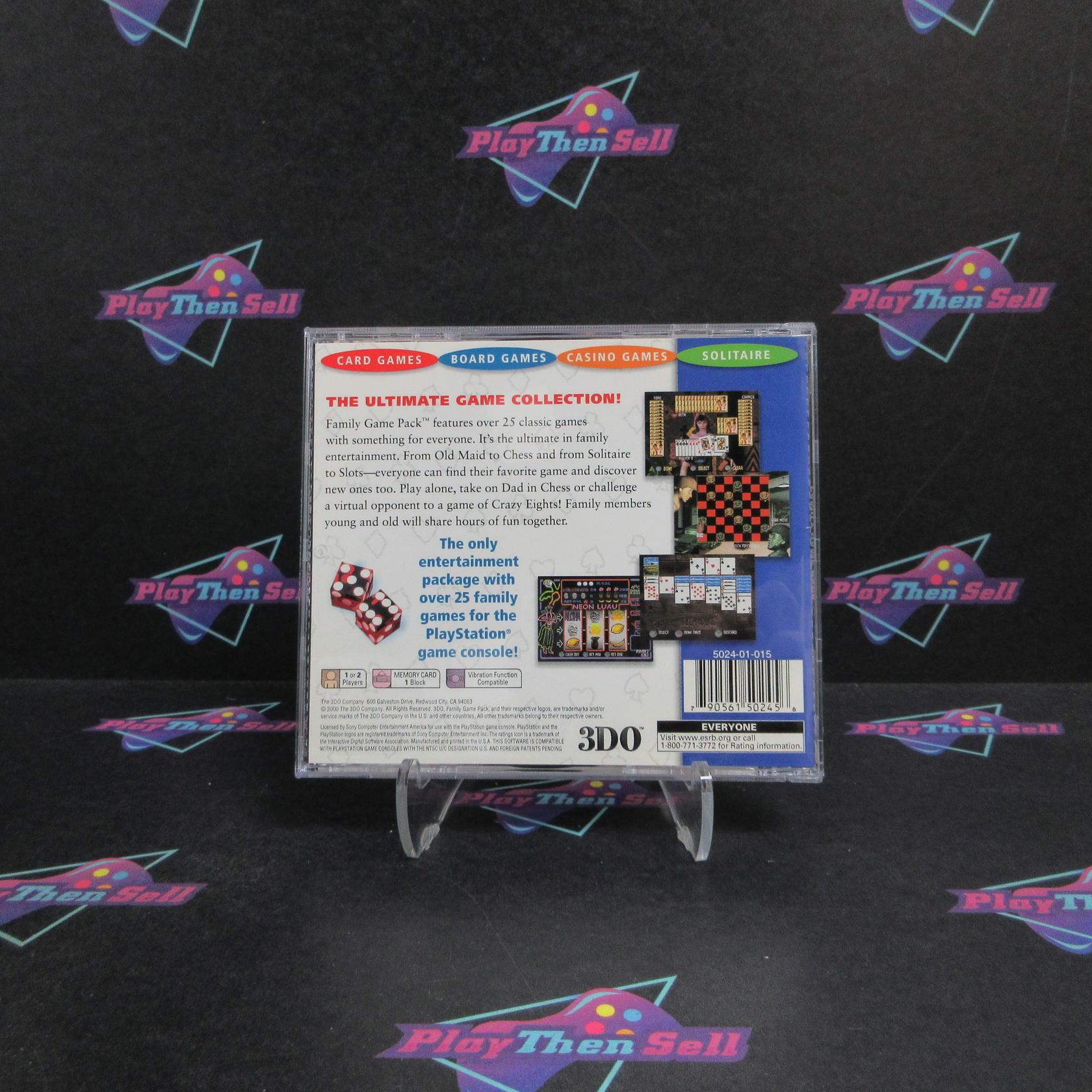 Family Game Pack PS1 PlayStation 1 + Reg Card Complete - Refurbished