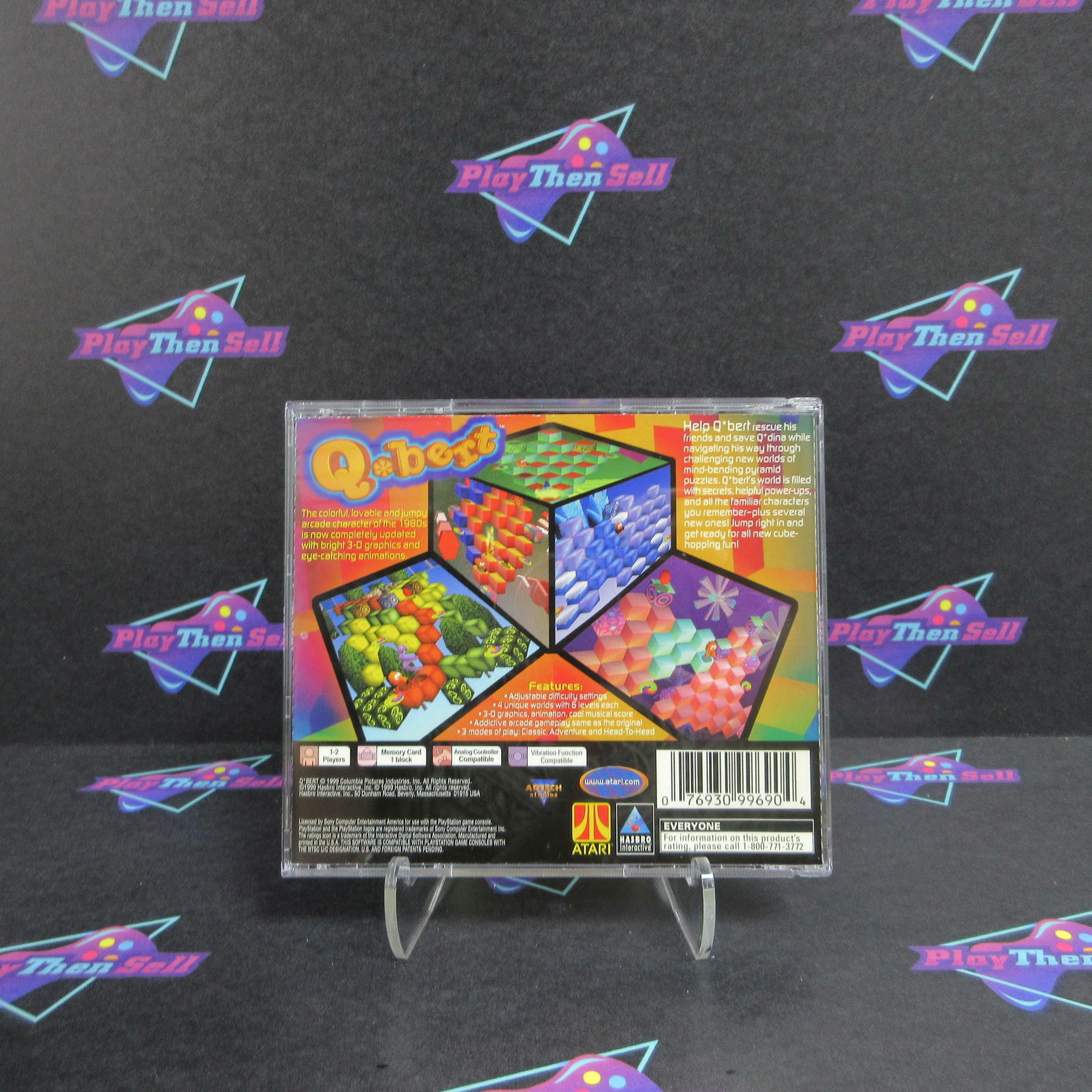 Q*bert PS1 PlayStation 1 Complete - Refurbished