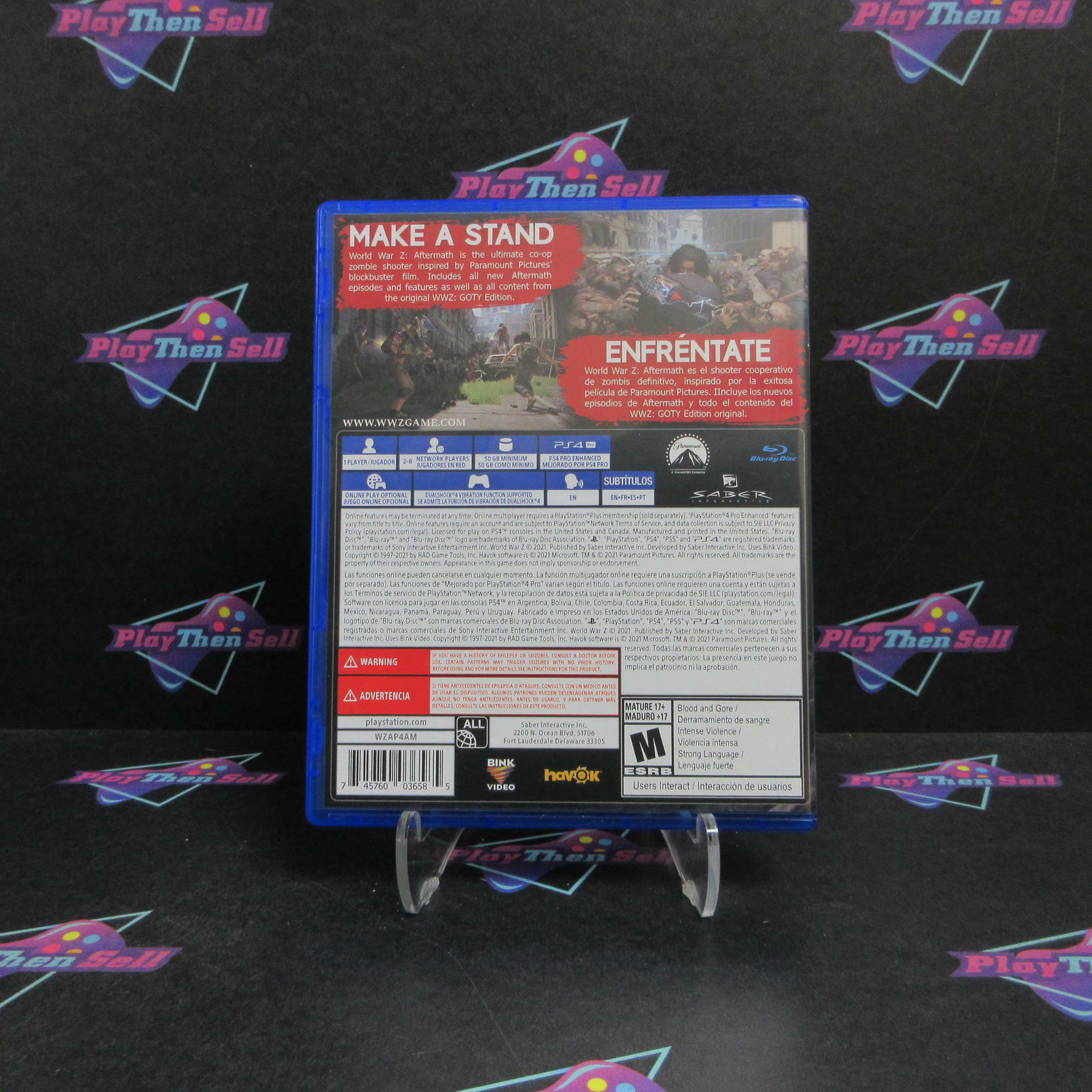 World War Z Aftermath PS4 PlayStation 4 Complete - Refurbished
