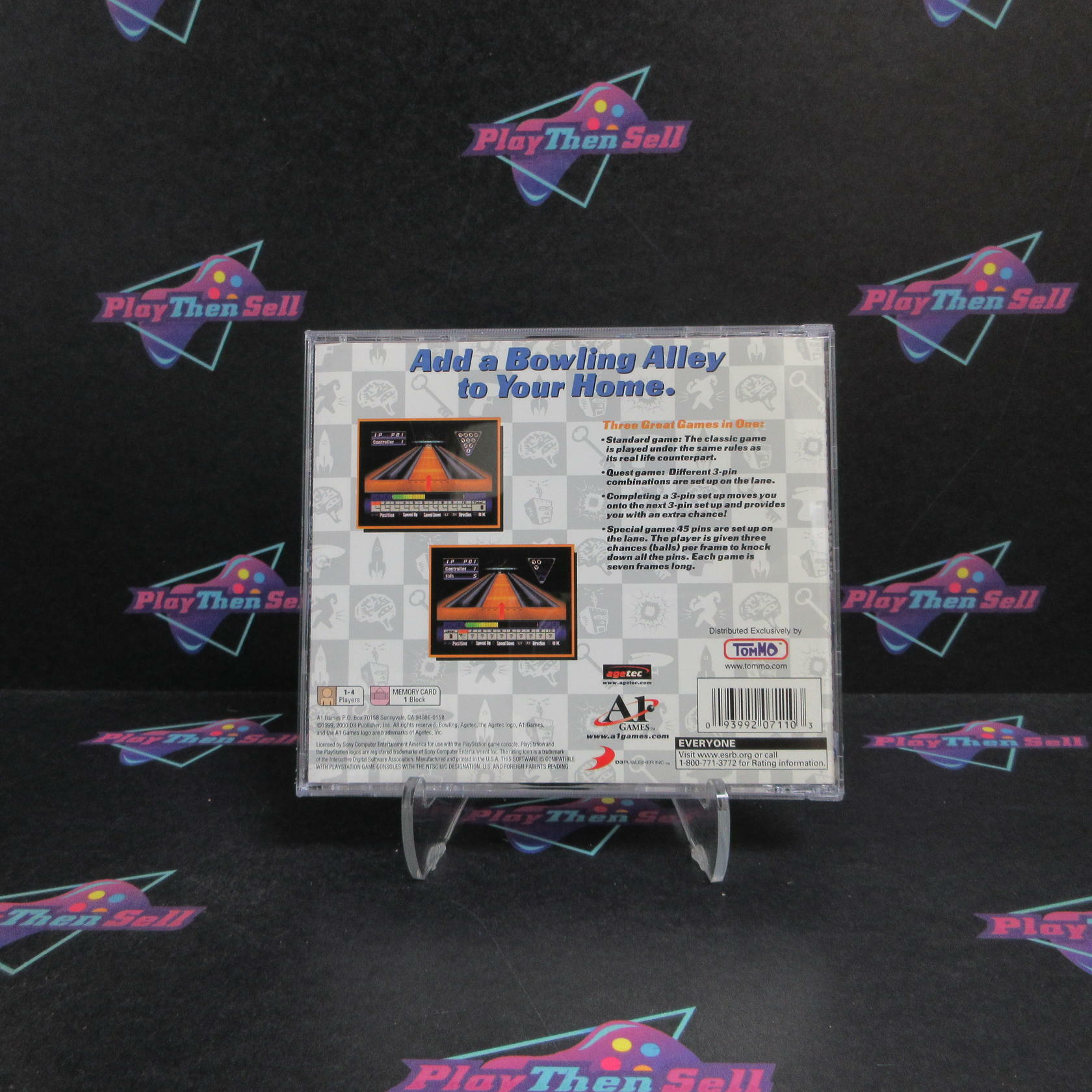 Bowling PS1 PlayStation 1 + Reg Card Complete - Excellent