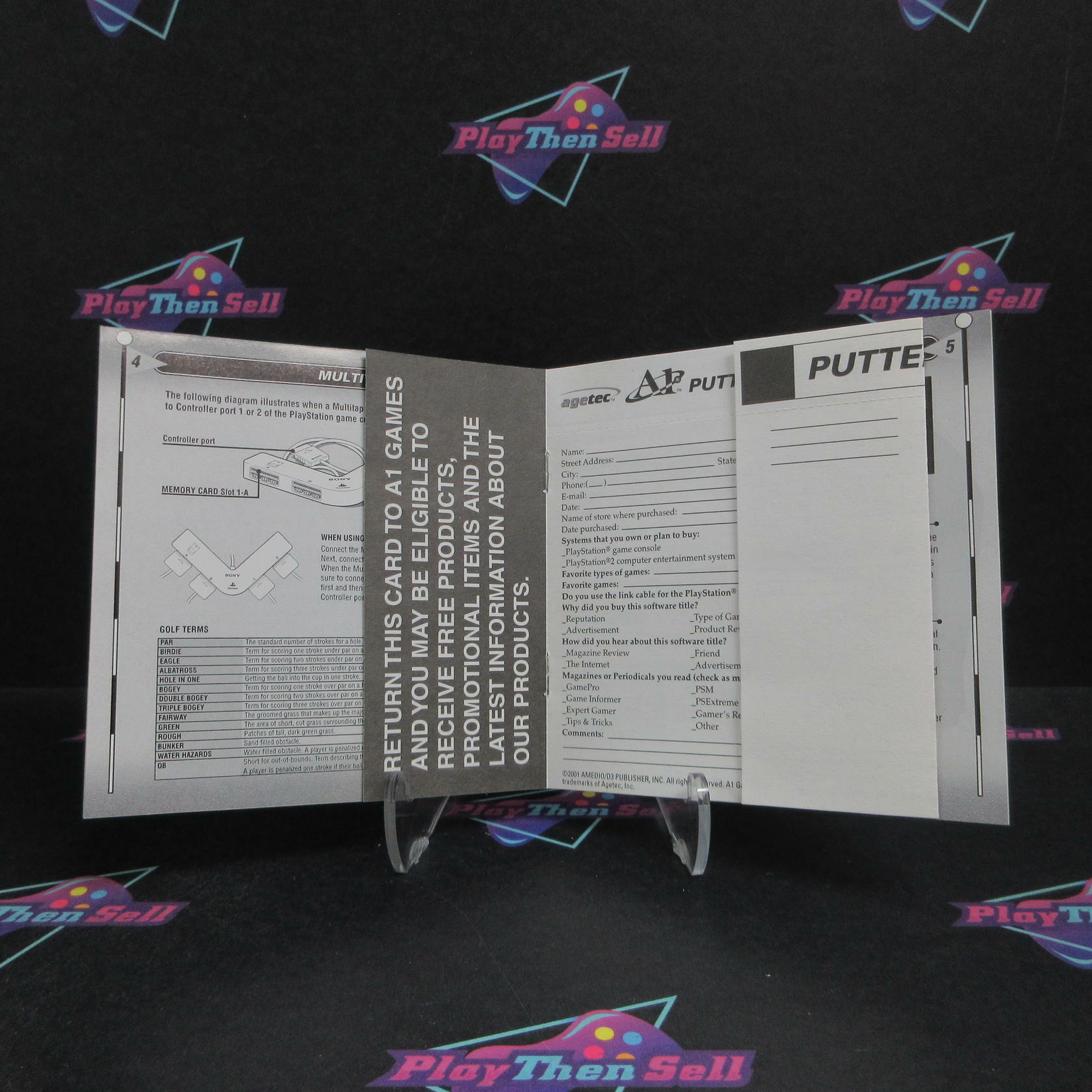 Putter Golf PS1 PlayStation 1 + Reg Card Complete - Excellent