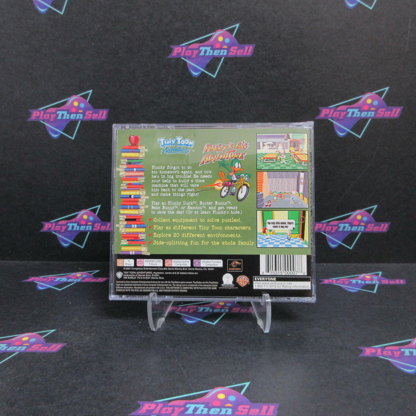 Tiny Toon Adventures Plucky's Big Adventure PS1 PlayStation 1 CIB - Refurbished