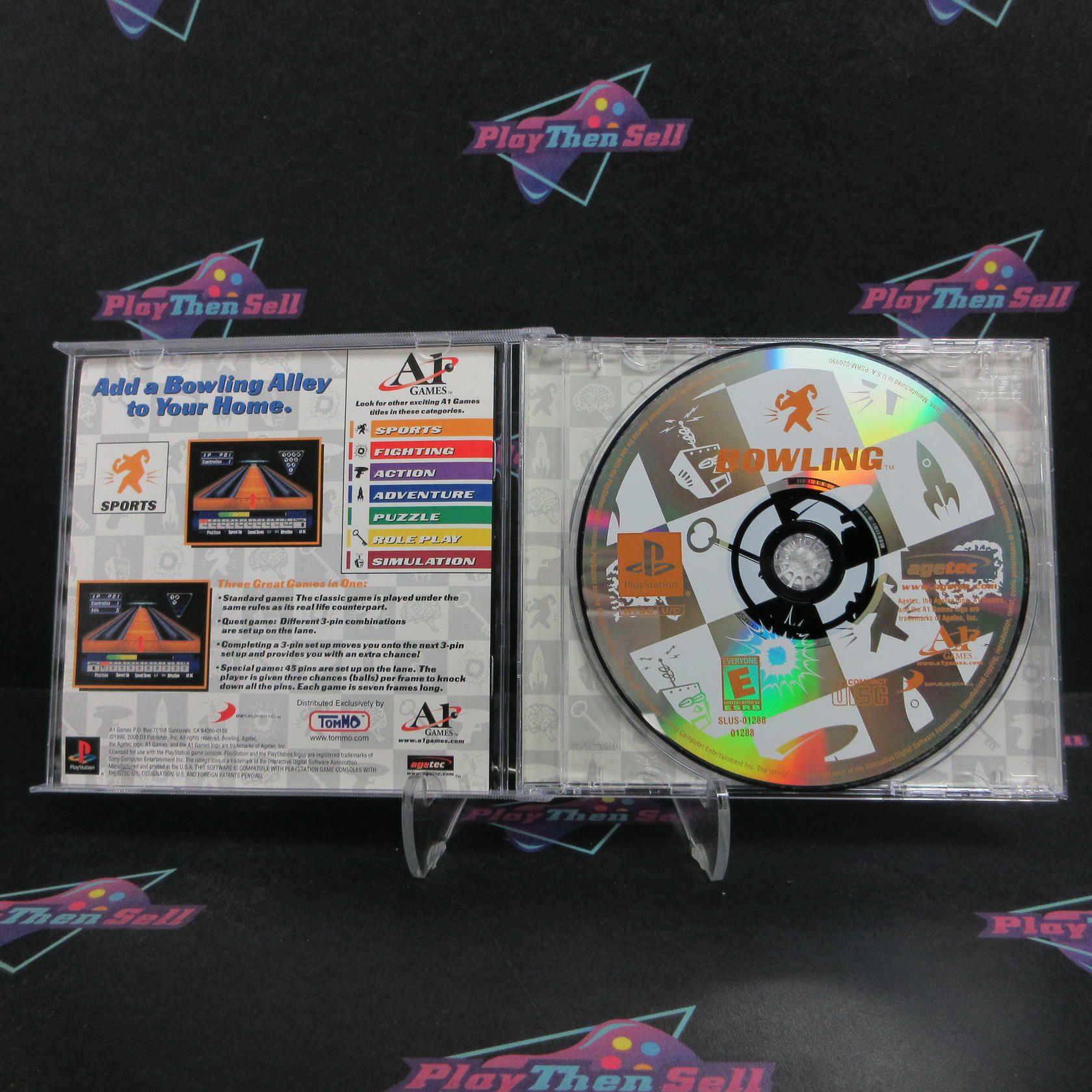 Bowling PS1 PlayStation 1 + Reg Card Complete - Excellent
