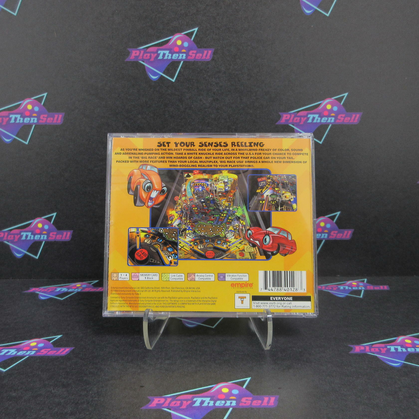 Pro-Pinball Big Race USA PS1 PlayStation 1 + Reg Card Complete - Refurbished