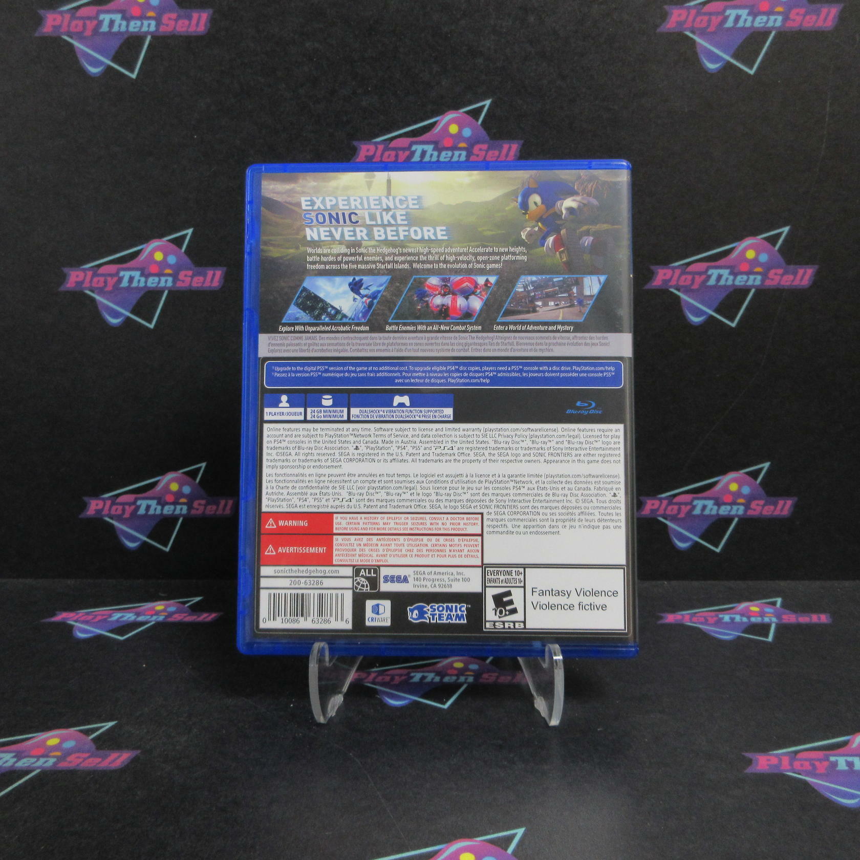 Sonic Frontiers PS4 PlayStation 4 - Like New