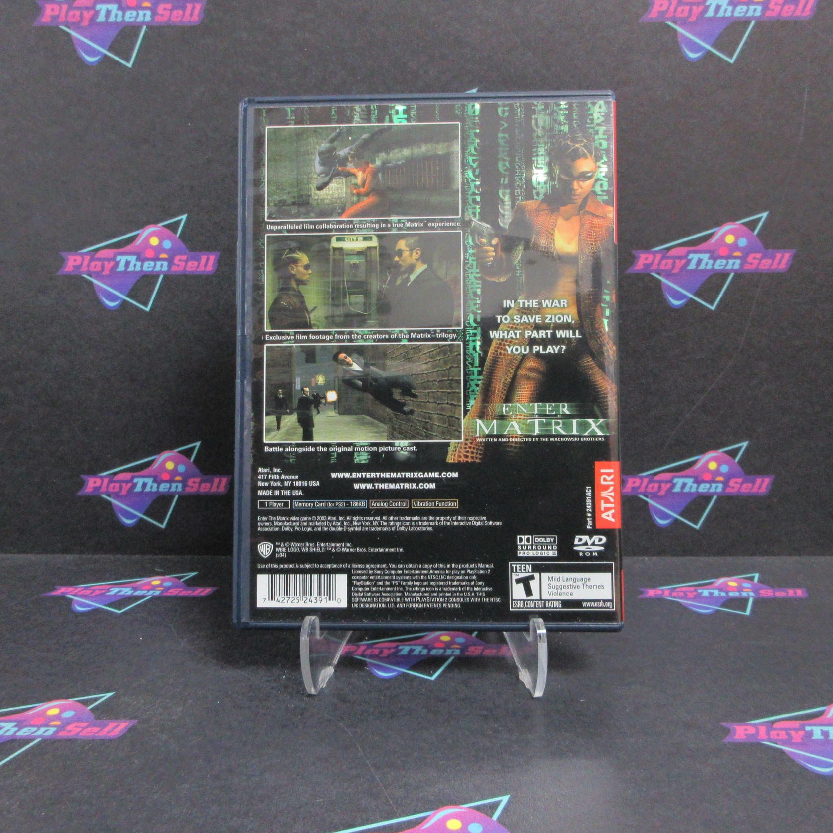 Enter The Matrix PS2 PlayStation 2 GH Complete - Excellent