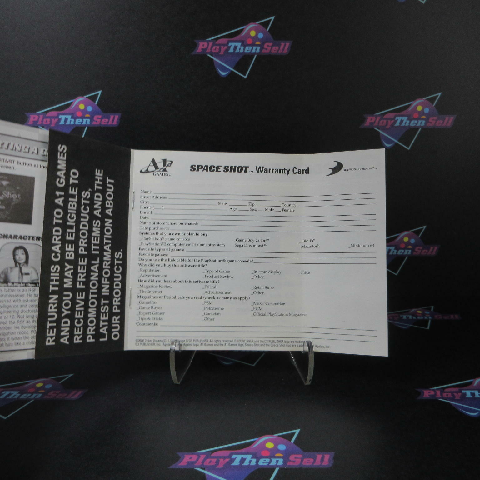 Shooter Space Shot PS1 PlayStation 1 + Reg Card Complete - Excellent