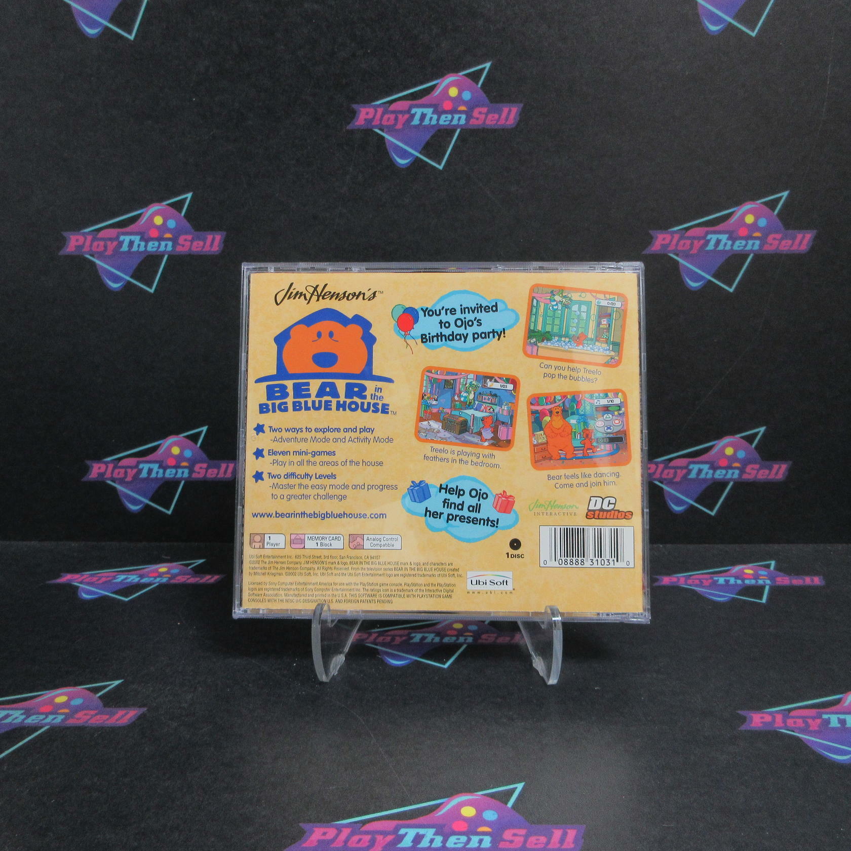 Bear in the Big Blue House PS1 PlayStation 1 + Reg Card Complete - Very Good