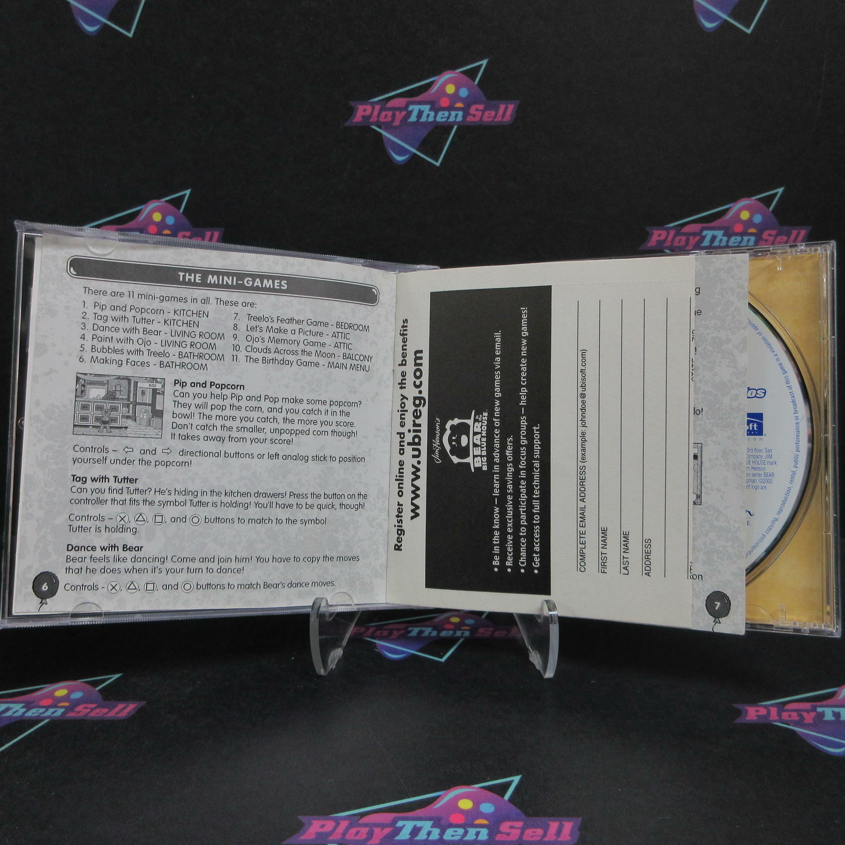 Bear in the Big Blue House PS1 PlayStation 1 + Reg Card Complete - Very Good