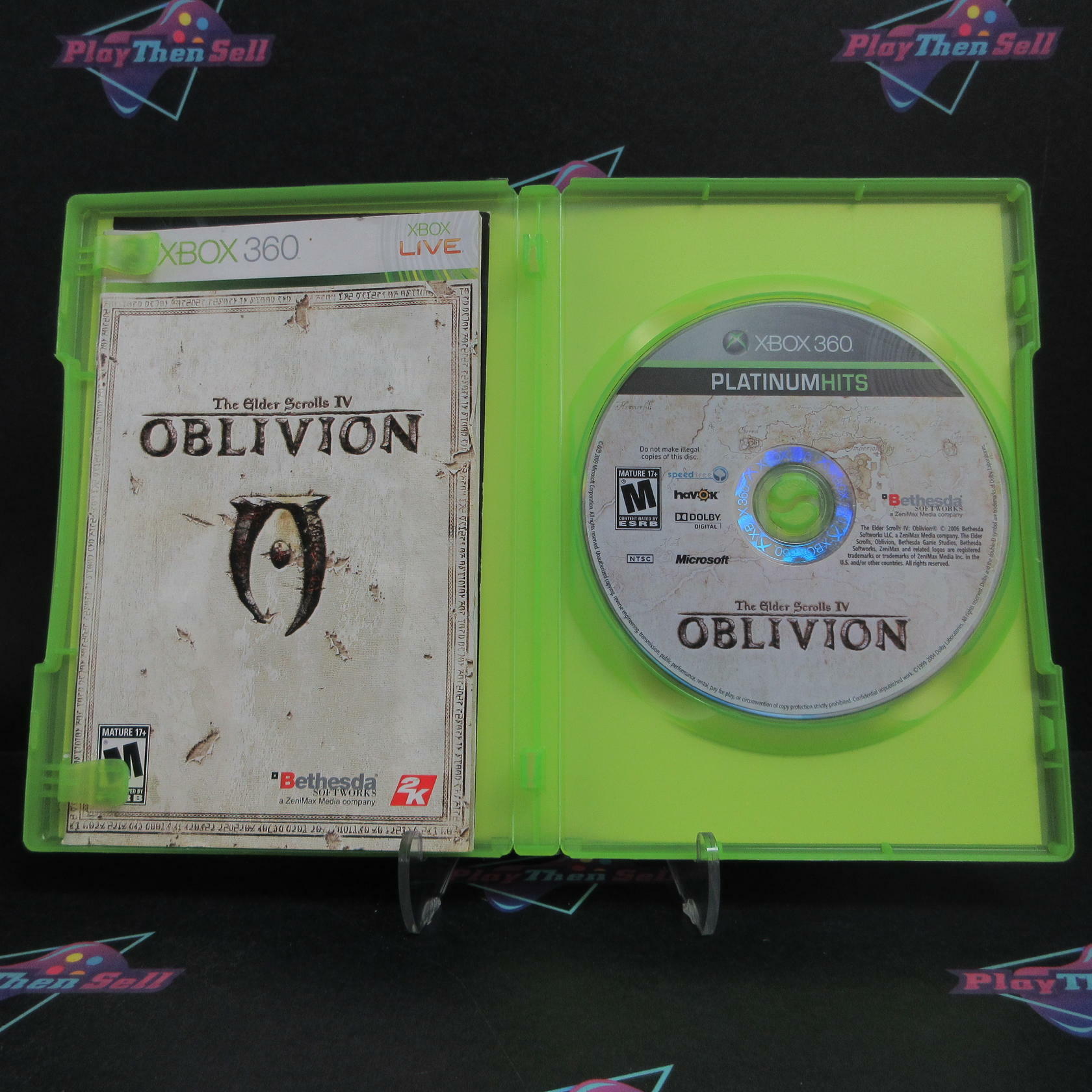 Elder Scrolls IV Oblivion Xbox 360 PH Disc + Map Complete - Very Good
