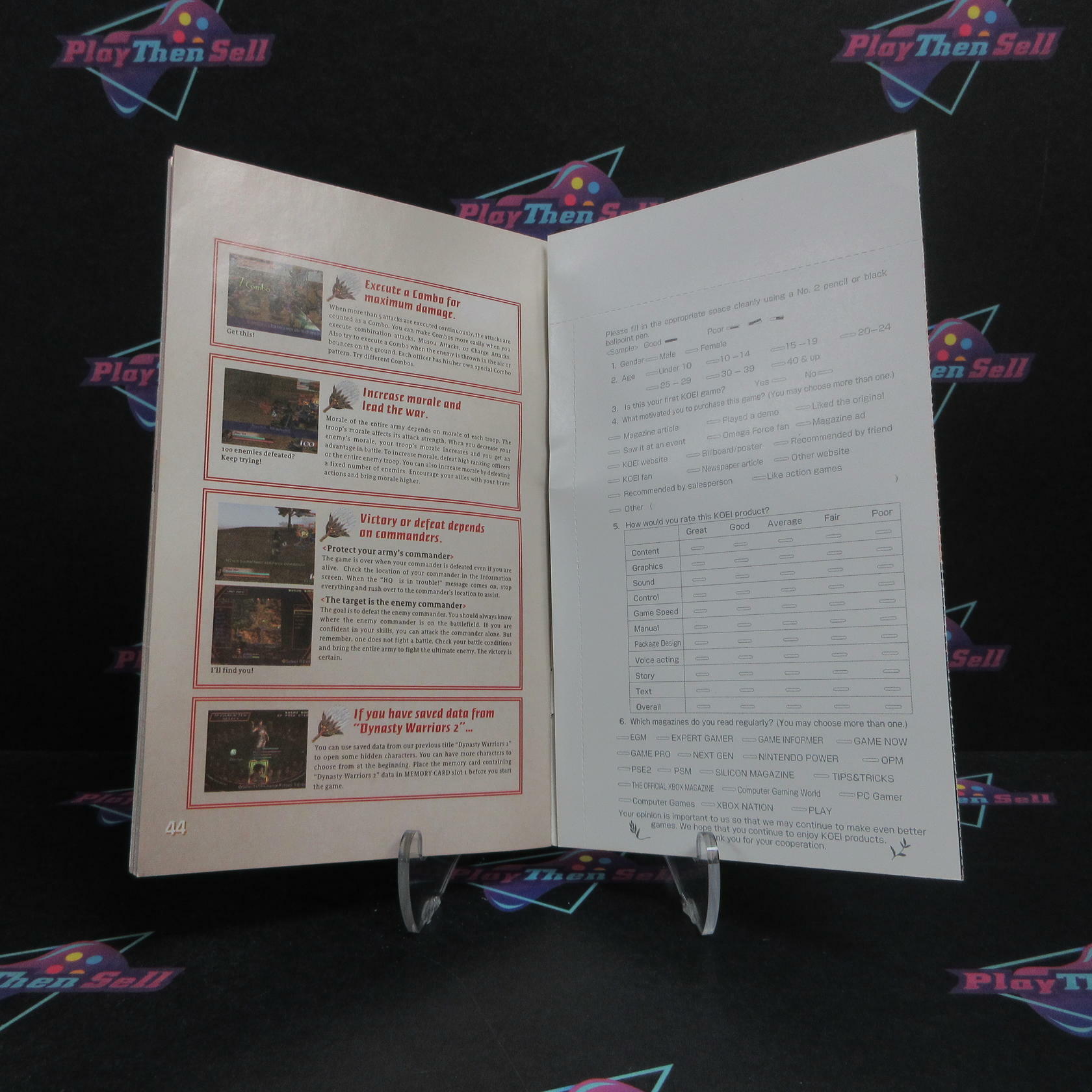 Dynasty Warriors 3 PS2 PlayStation 2 + Reg Card Complete - Very Good
