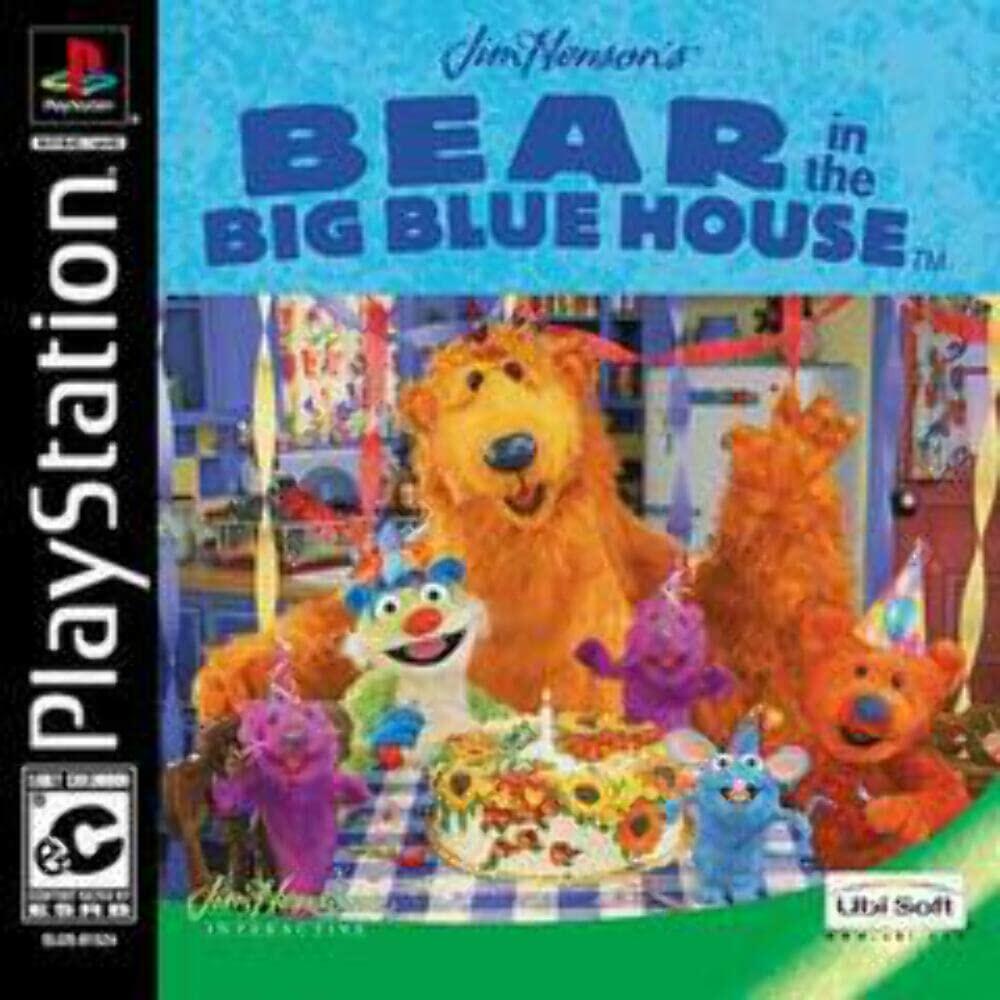 Bear in the Big Blue House PS1 PlayStation 1 + Reg Card Complete - Very Good
