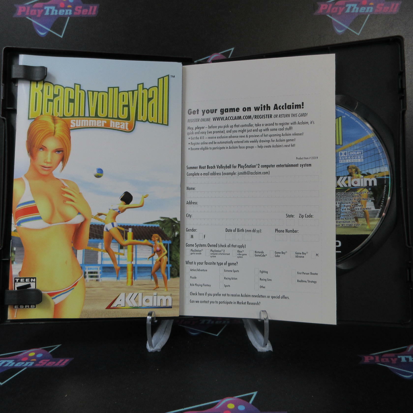 Summer Heat Beach Volleyball PS2 PlayStation 2 + Reg Card - Like New