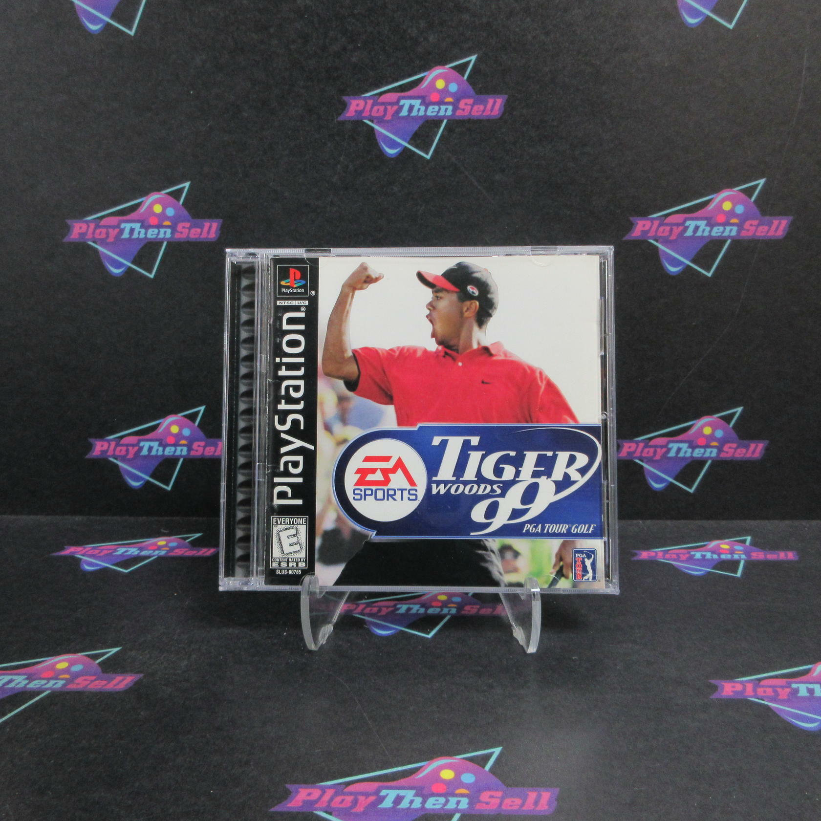 Tiger Woods 99 PGA Tour PS1 PlayStation 1 DD + Reg Card Complete - Very Good