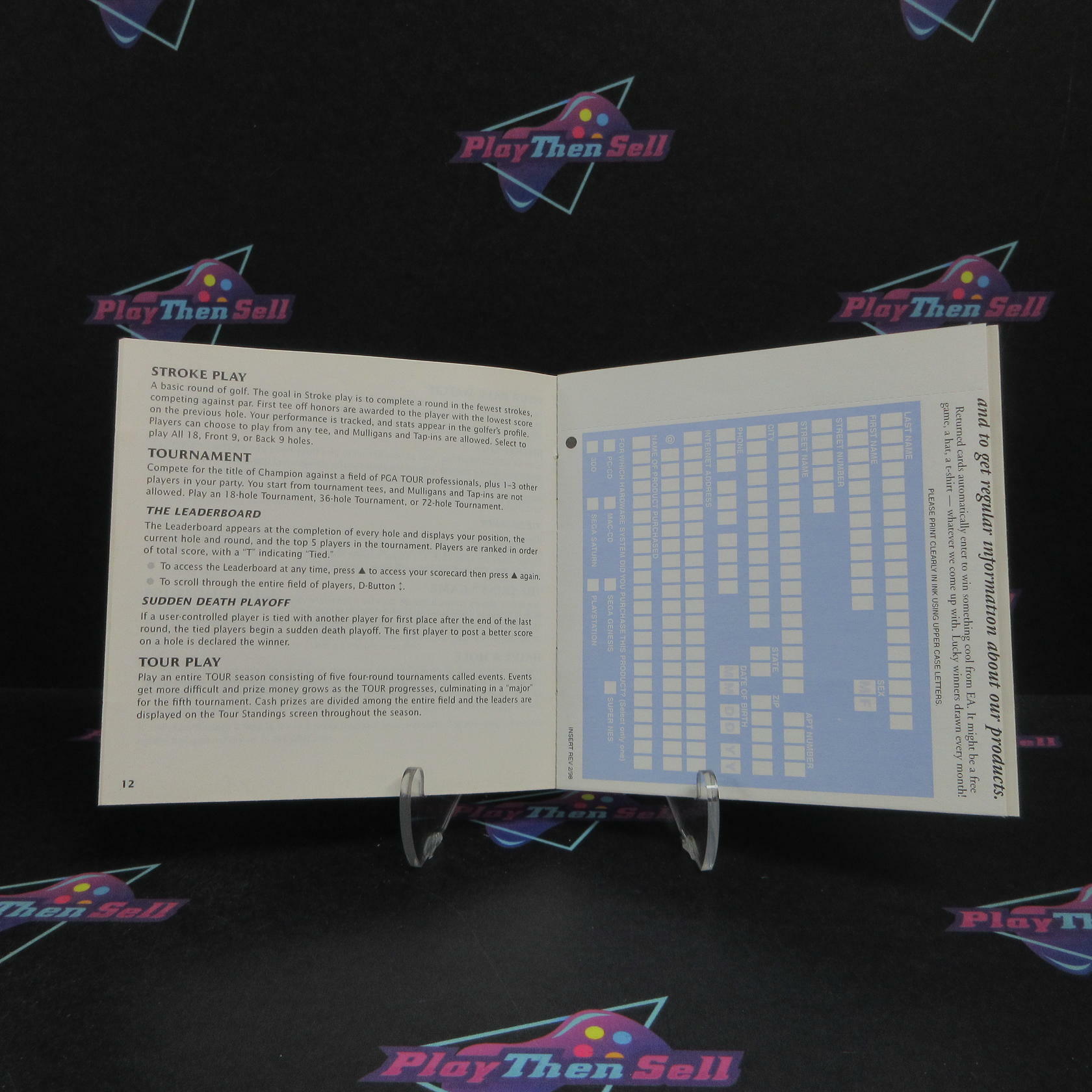 Tiger Woods 99 PGA Tour PS1 PlayStation 1 DD + Reg Card Complete - Very Good