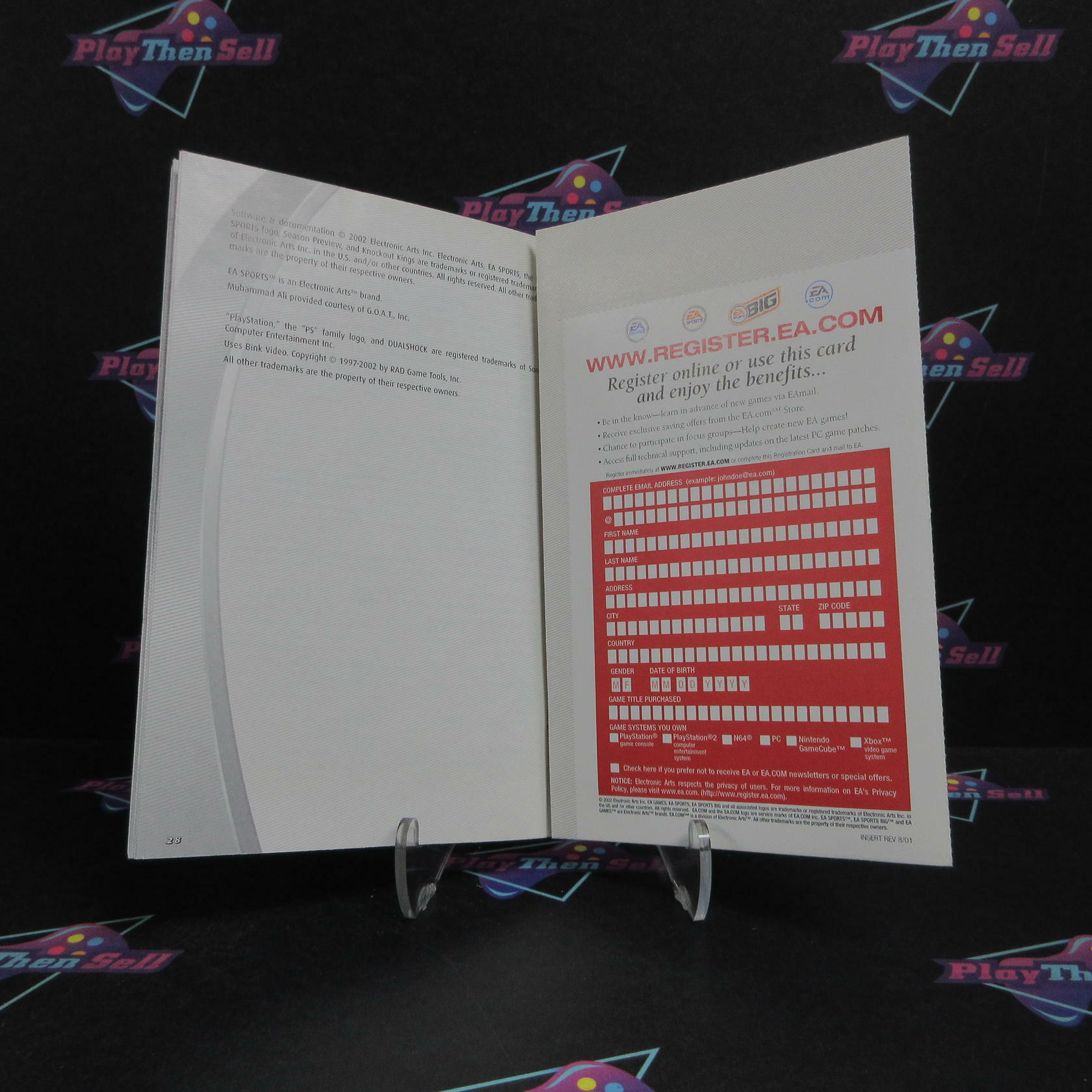 Knockout Kings 2002 PS2 PlayStation 2 + Reg Card Complete - Refurbished