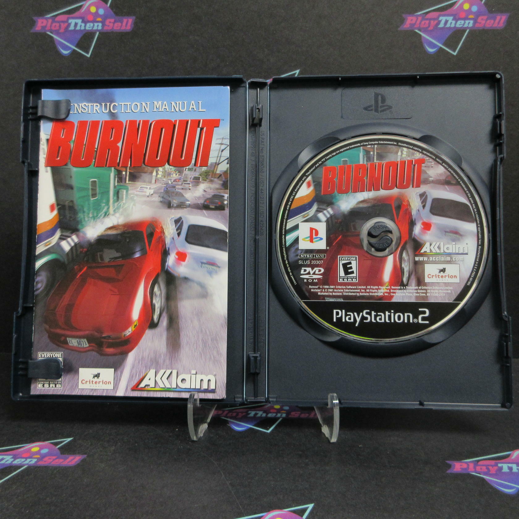 Burnout PS2 PlayStation 2 + Reg Card Complete - Refurbished