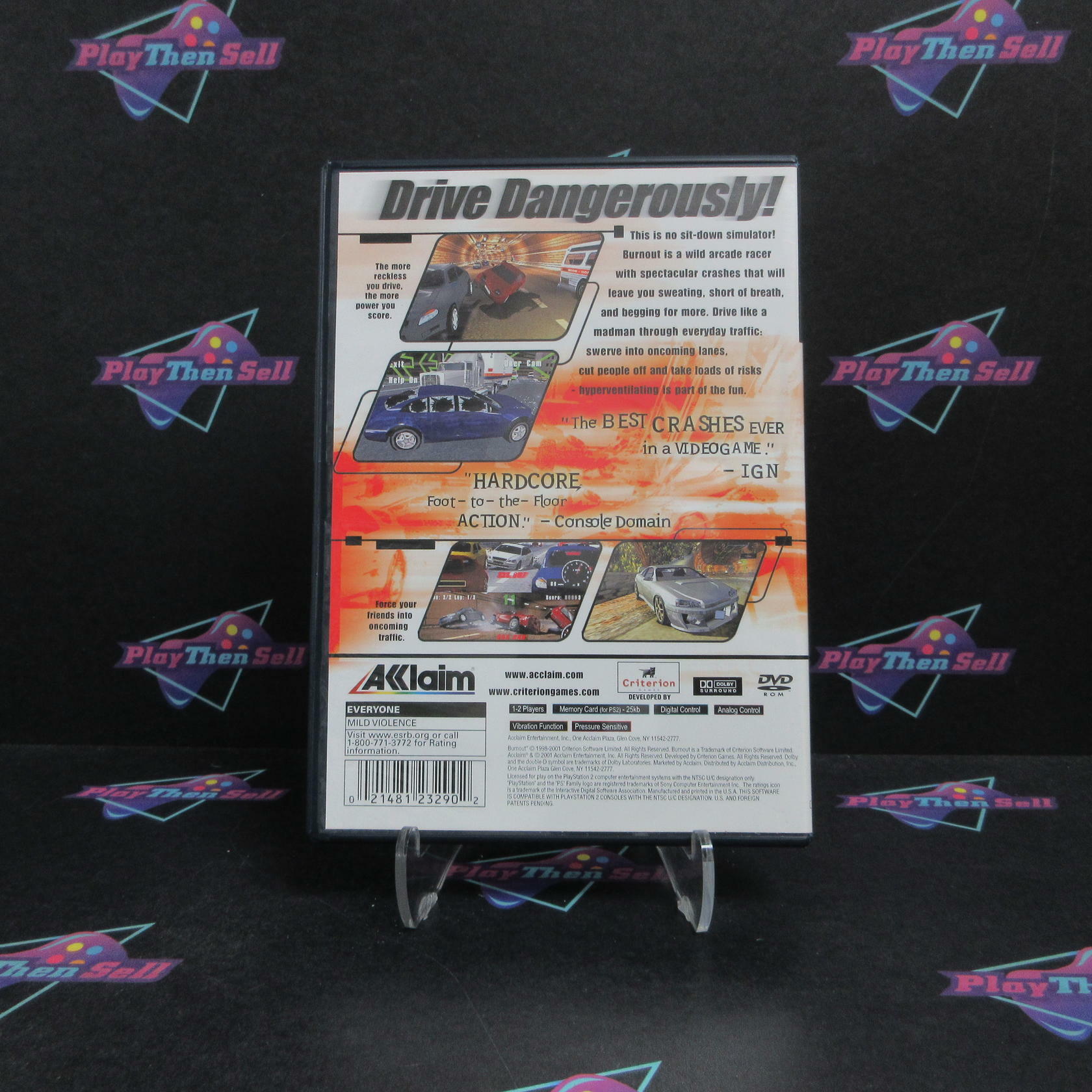 Burnout PS2 PlayStation 2 + Reg Card Complete - Refurbished