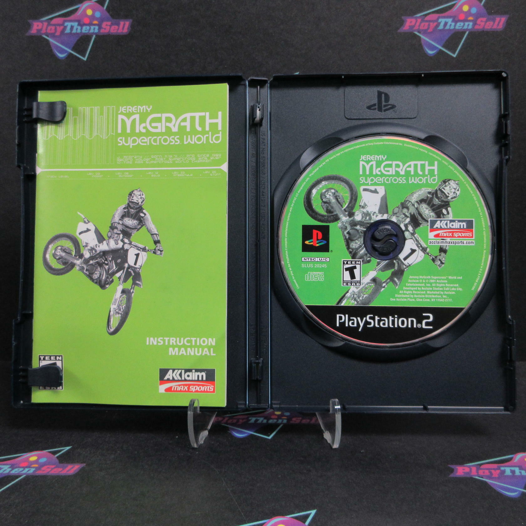 Jeremy McGrath's Supercross World PS2 PlayStation 2 + Reg Card CIB - Refurbished