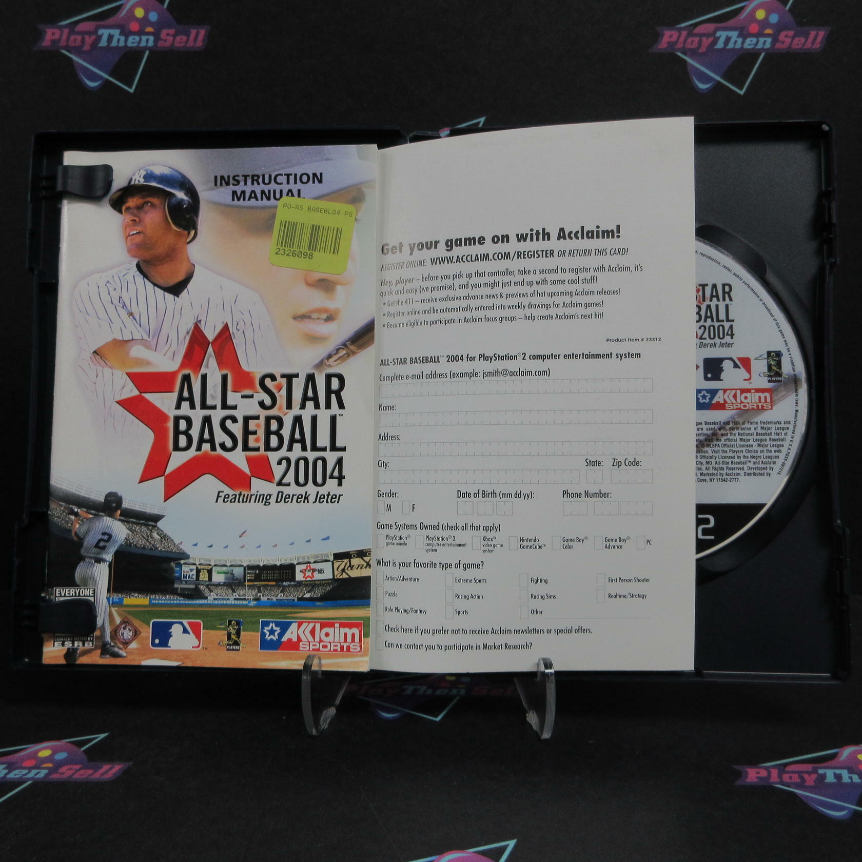 All-Star Baseball 2004 PS2 PlayStation 2 + Reg Card Complete - Very Good