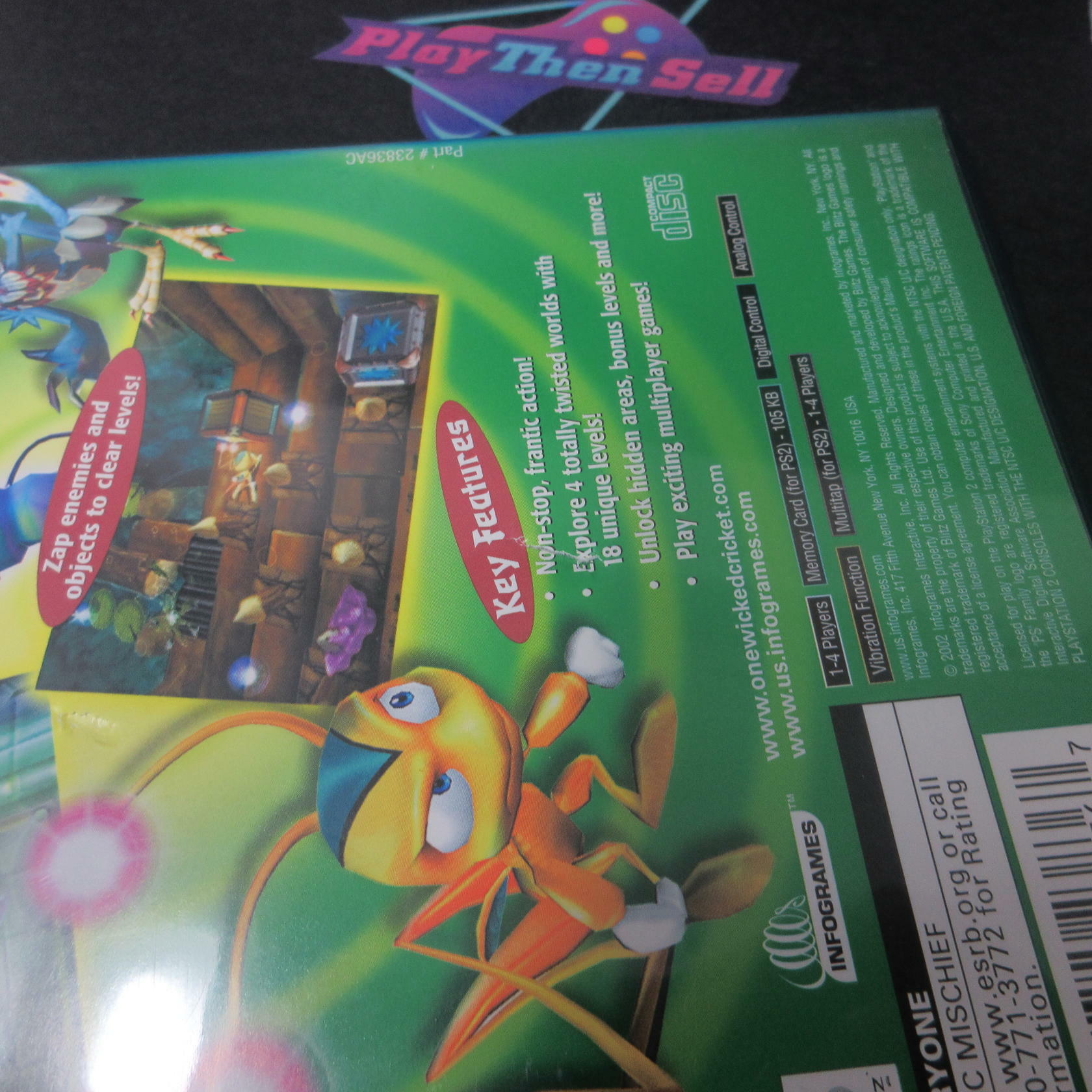 Zapper One Wicked Cricket! PS2 PlayStation 2 Complete - Very Good