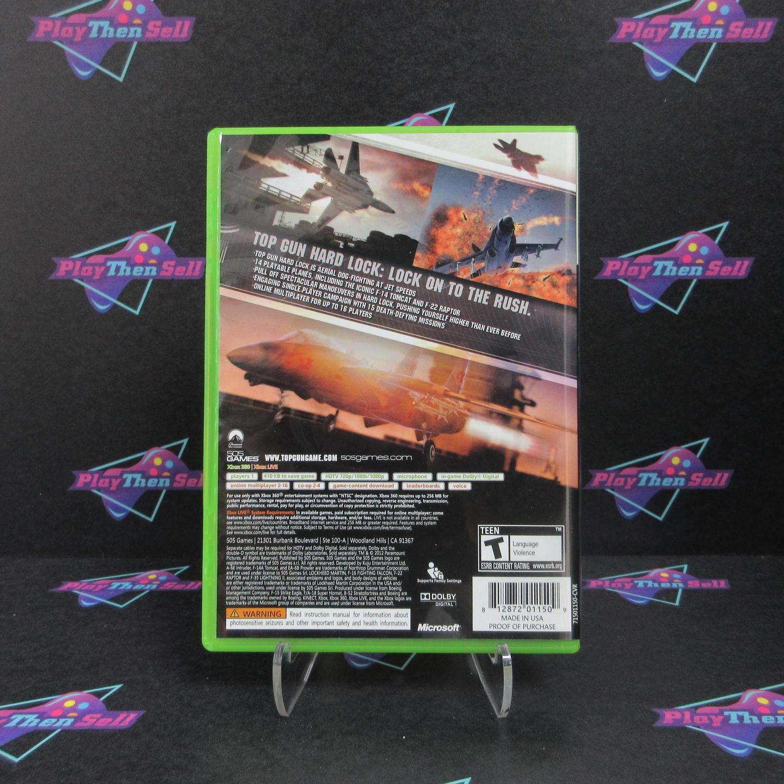 Top Gun Hardlock Xbox 360 Complete - Excellent