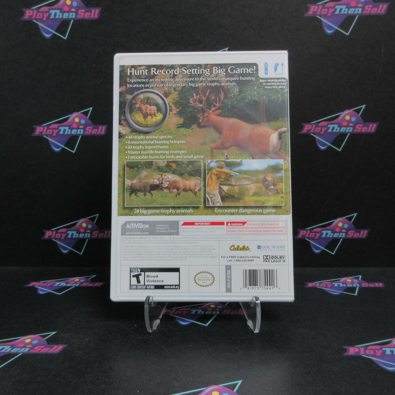 Cabelas Big Game Hunter Nintendo Wii Complete - Refurbished